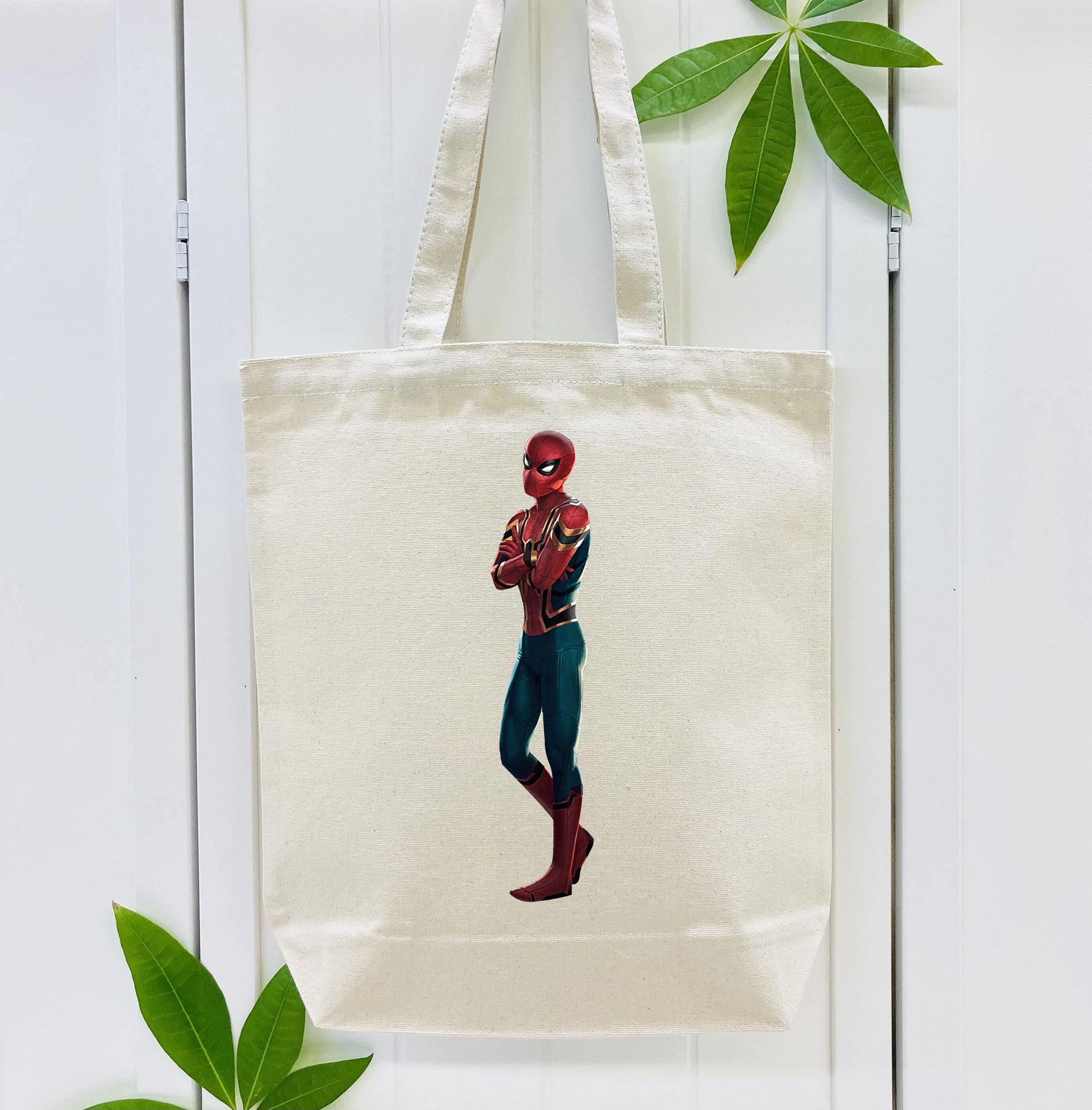 Spider Man スパイダーマン 縦型キャンバス生地手提げバッグ　トートバッグ