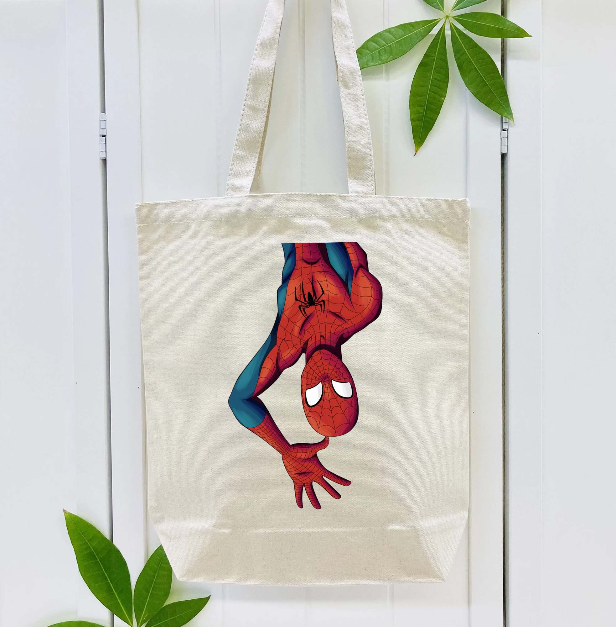 Spider Man スパイダーマン 縦型キャンバス生地手提げバッグ　トートバッグ
