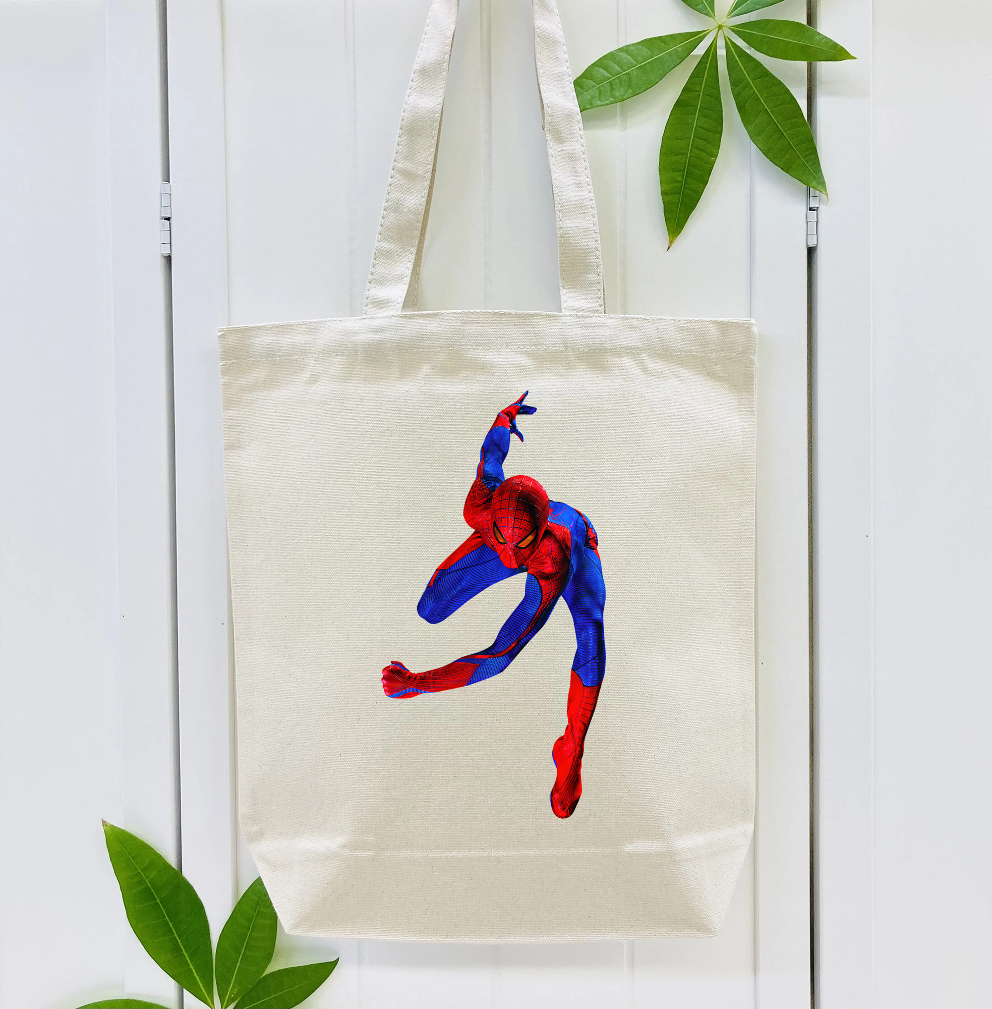Spider Man スパイダーマン 縦型キャンバス生地手提げバッグ　トートバッグ