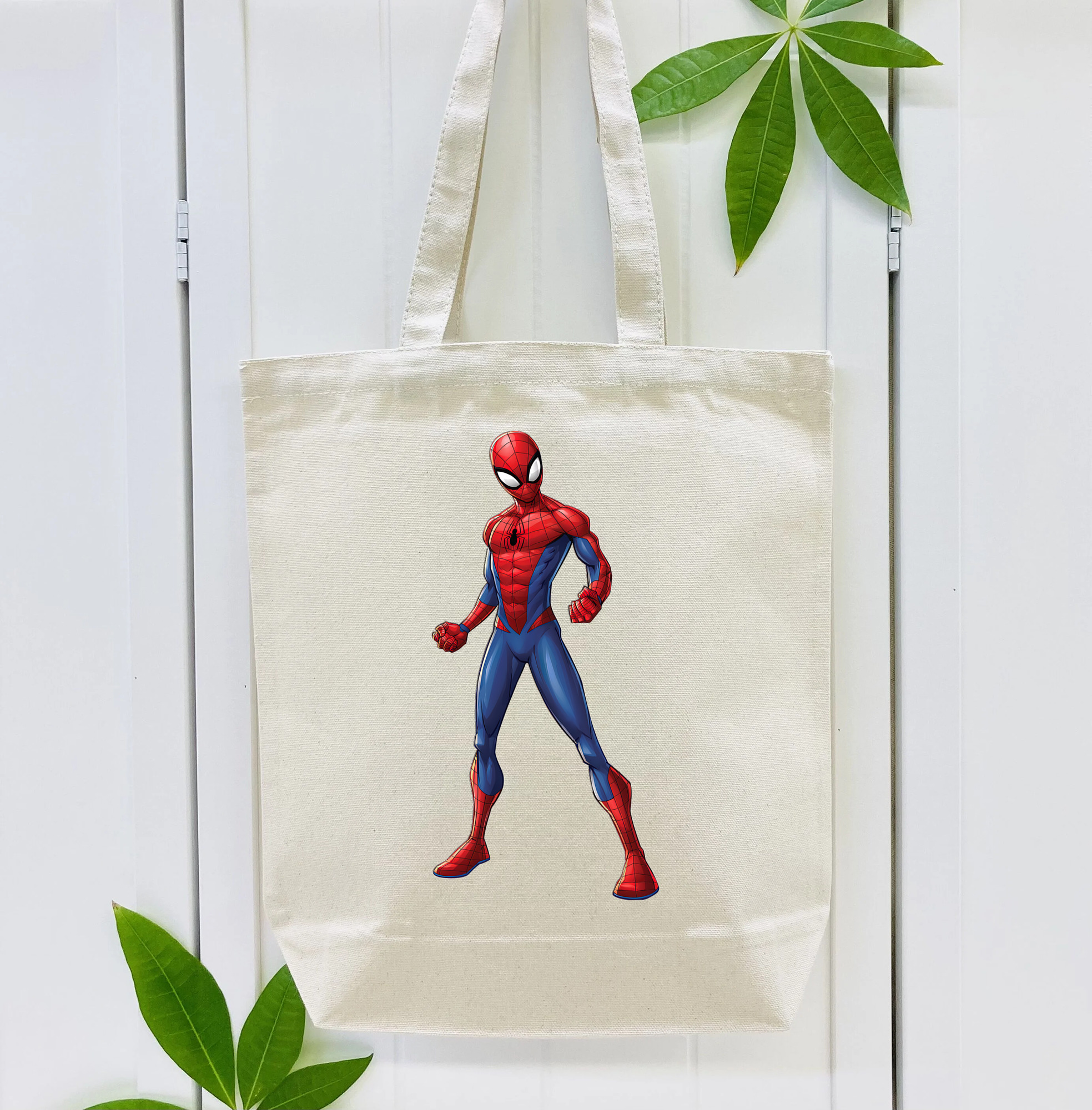 Spider Man スパイダーマン 縦型キャンバス生地手提げバッグ　トートバッグ