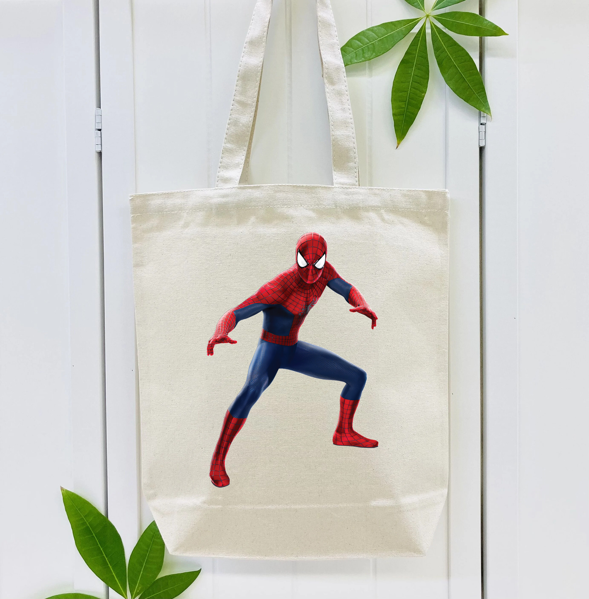 Spider Man スパイダーマン 縦型キャンバス生地手提げバッグ　トートバッグ