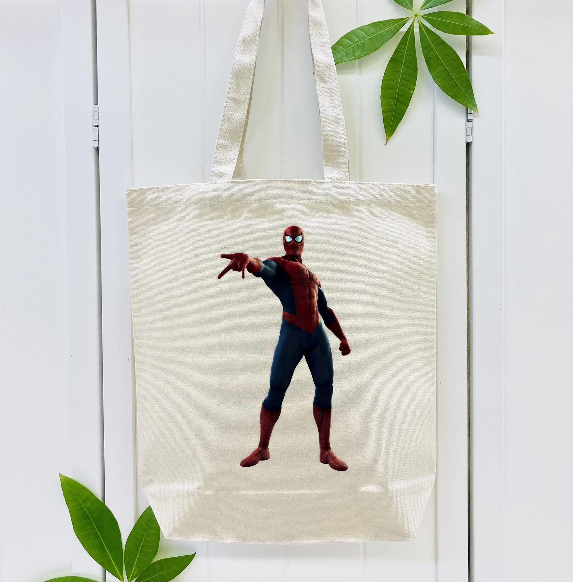 Spider Man スパイダーマン 縦型キャンバス生地手提げバッグ　トートバッグ