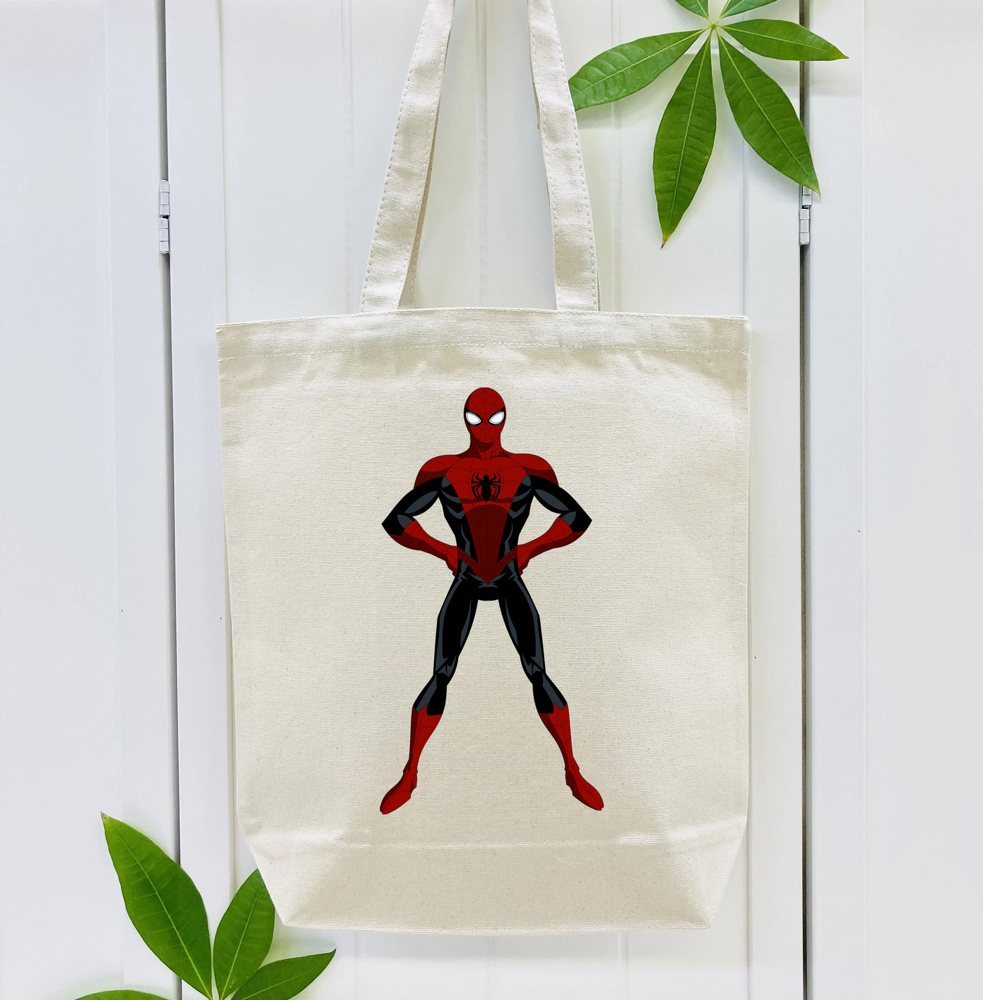 Spider Man スパイダーマン 縦型キャンバス生地手提げバッグ　トートバッグ