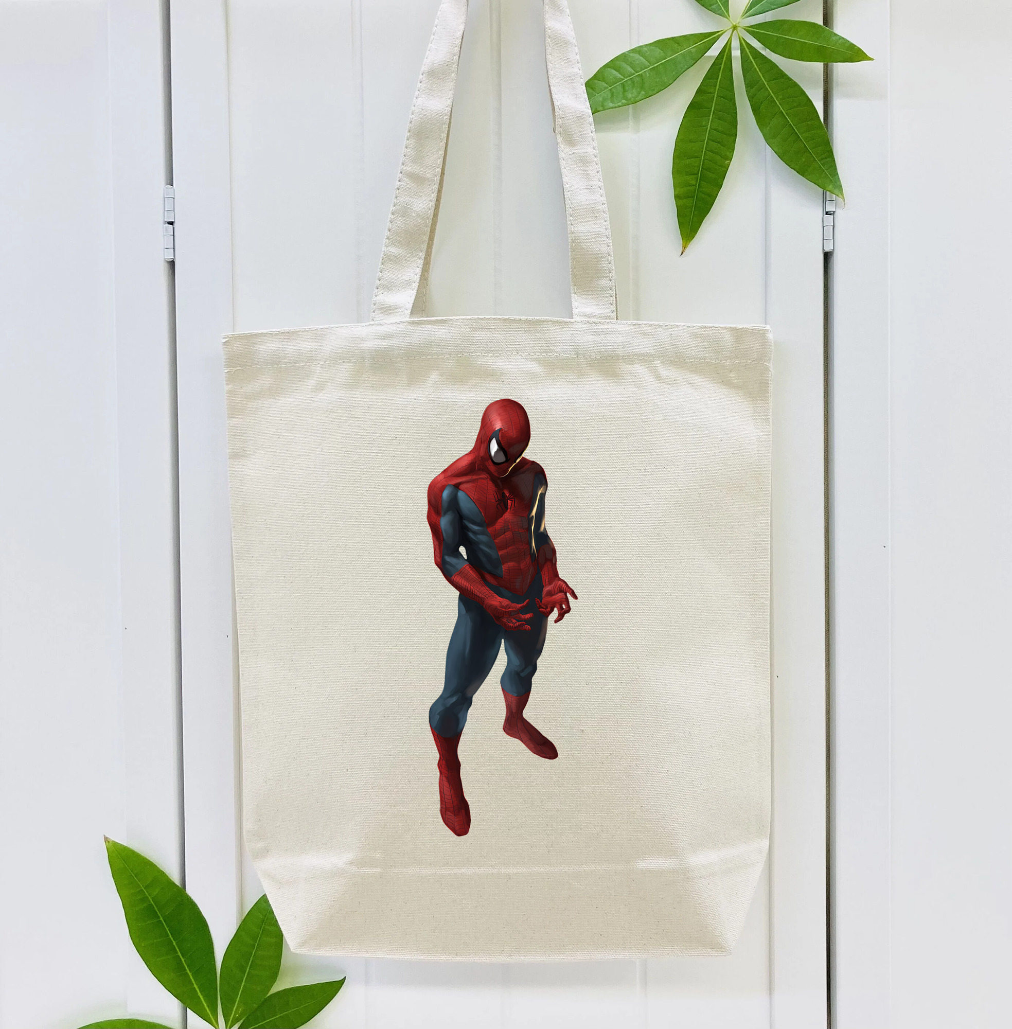 Spider Man スパイダーマン 縦型キャンバス生地手提げバッグ　トートバッグ