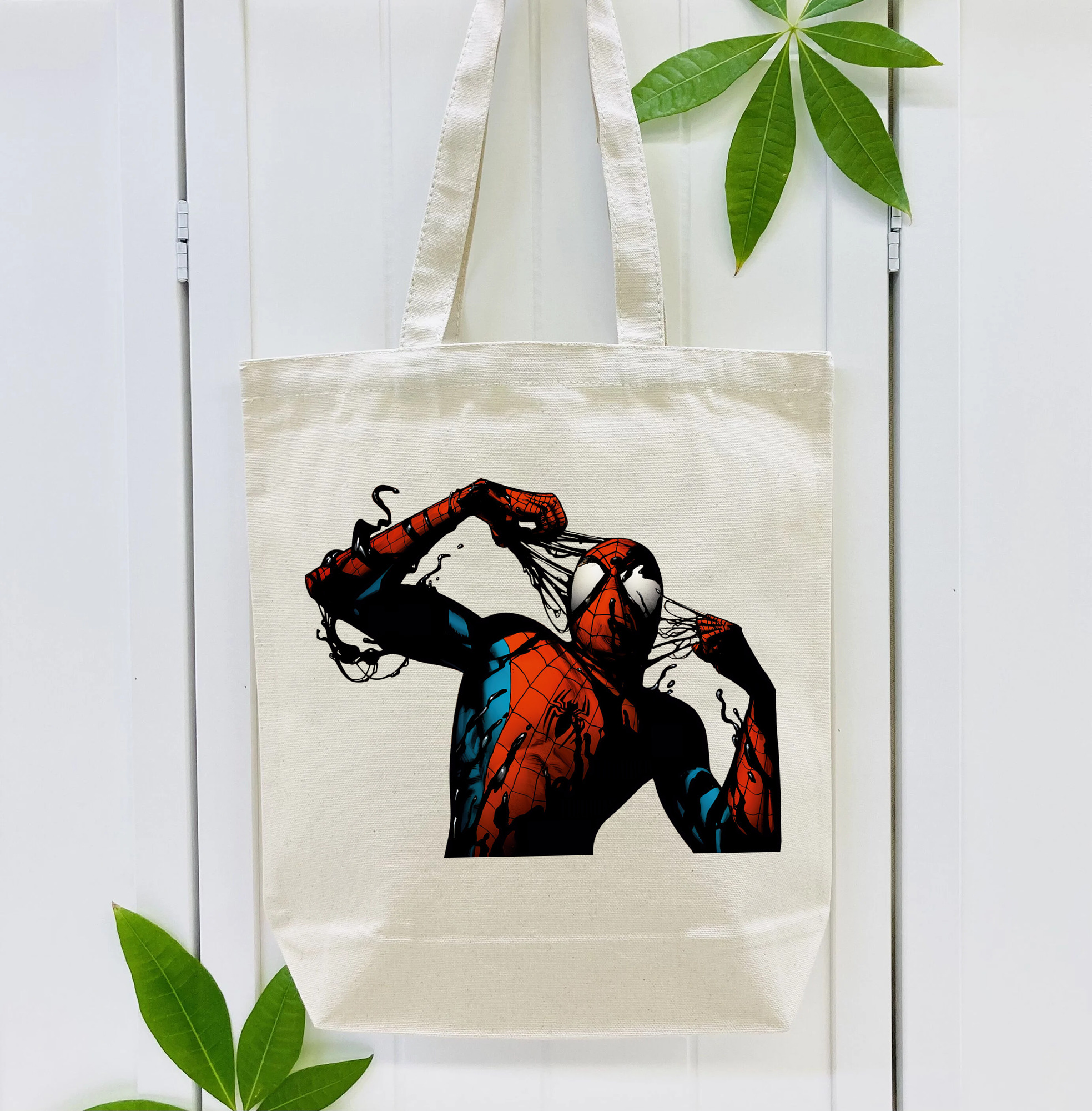 Spider Man スパイダーマン 縦型キャンバス生地手提げバッグ　トートバッグ