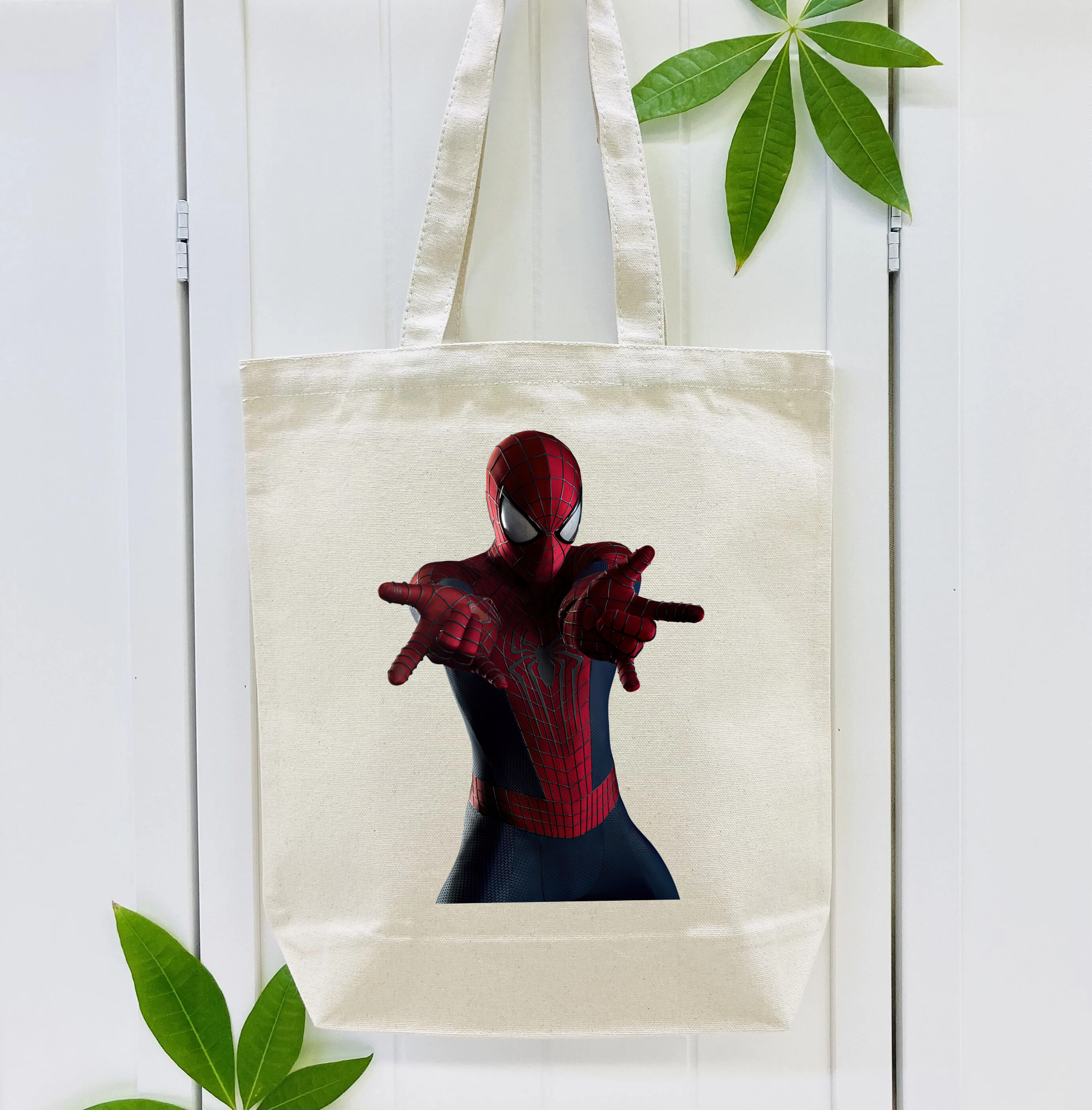 Spider Man スパイダーマン 縦型キャンバス生地手提げバッグ　トートバッグ