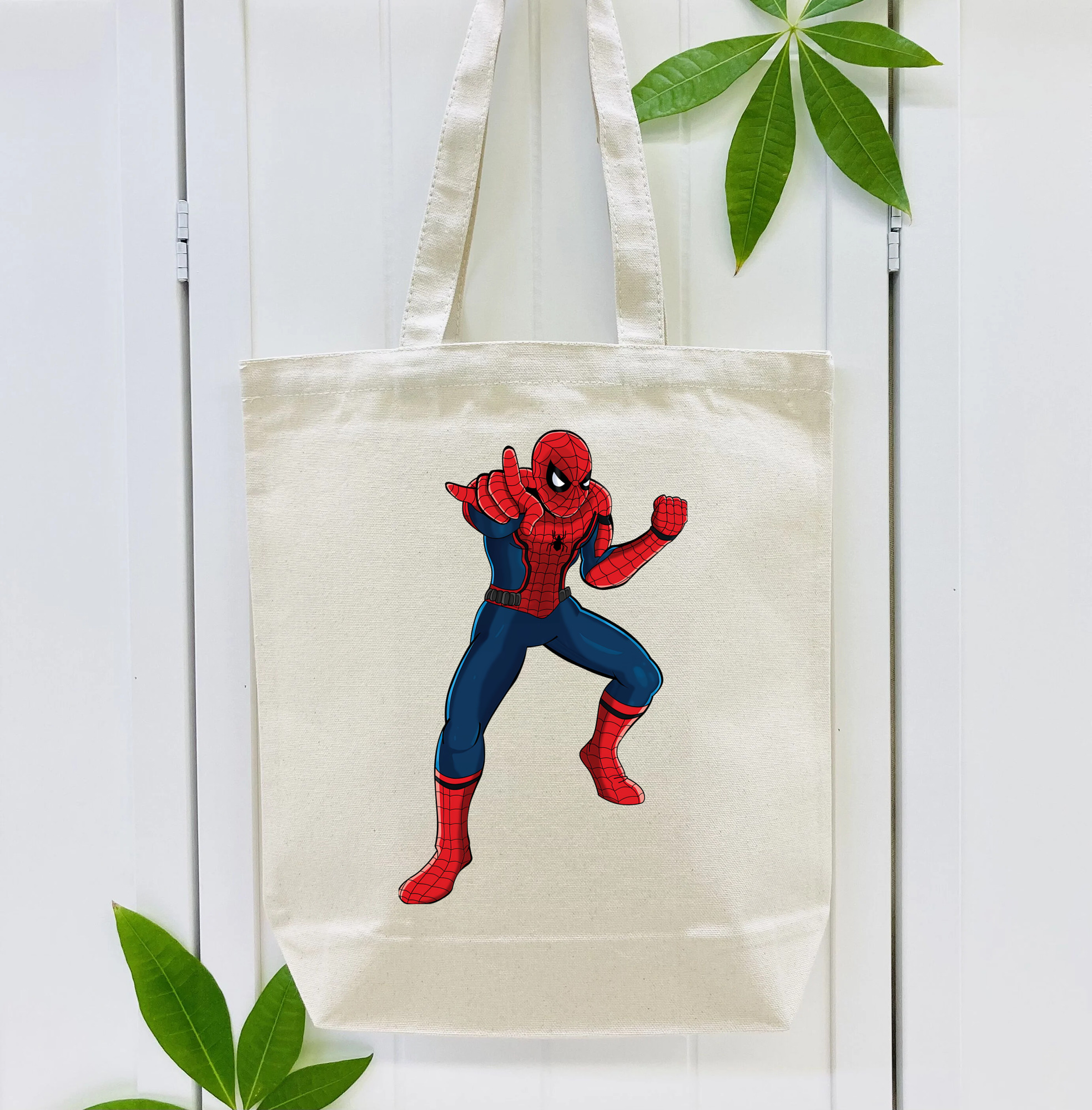Spider Man スパイダーマン 縦型キャンバス生地手提げバッグ　トートバッグ