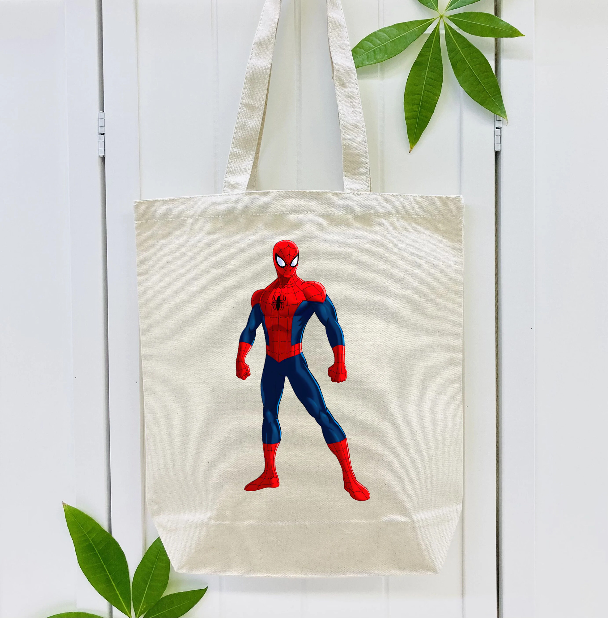 Spider Man スパイダーマン 縦型キャンバス生地手提げバッグ　トートバッグ