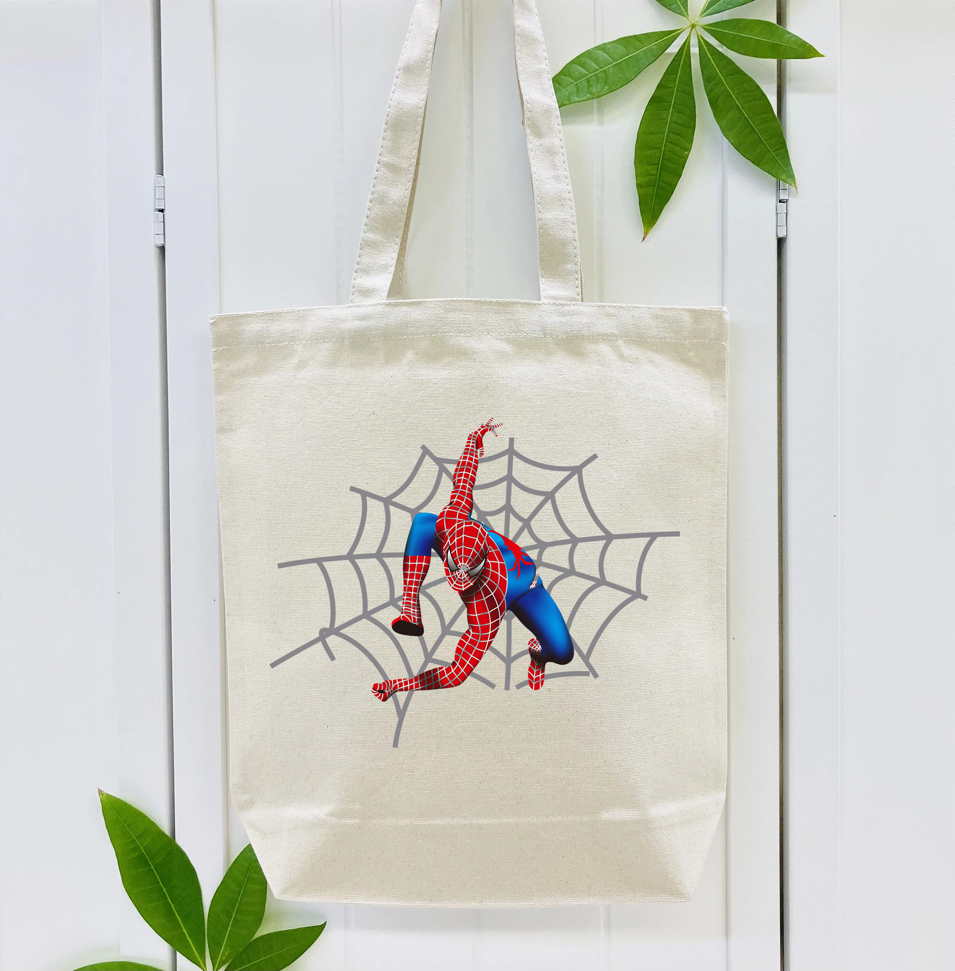Spider Man スパイダーマン 縦型キャンバス生地手提げバッグ　トートバッグ