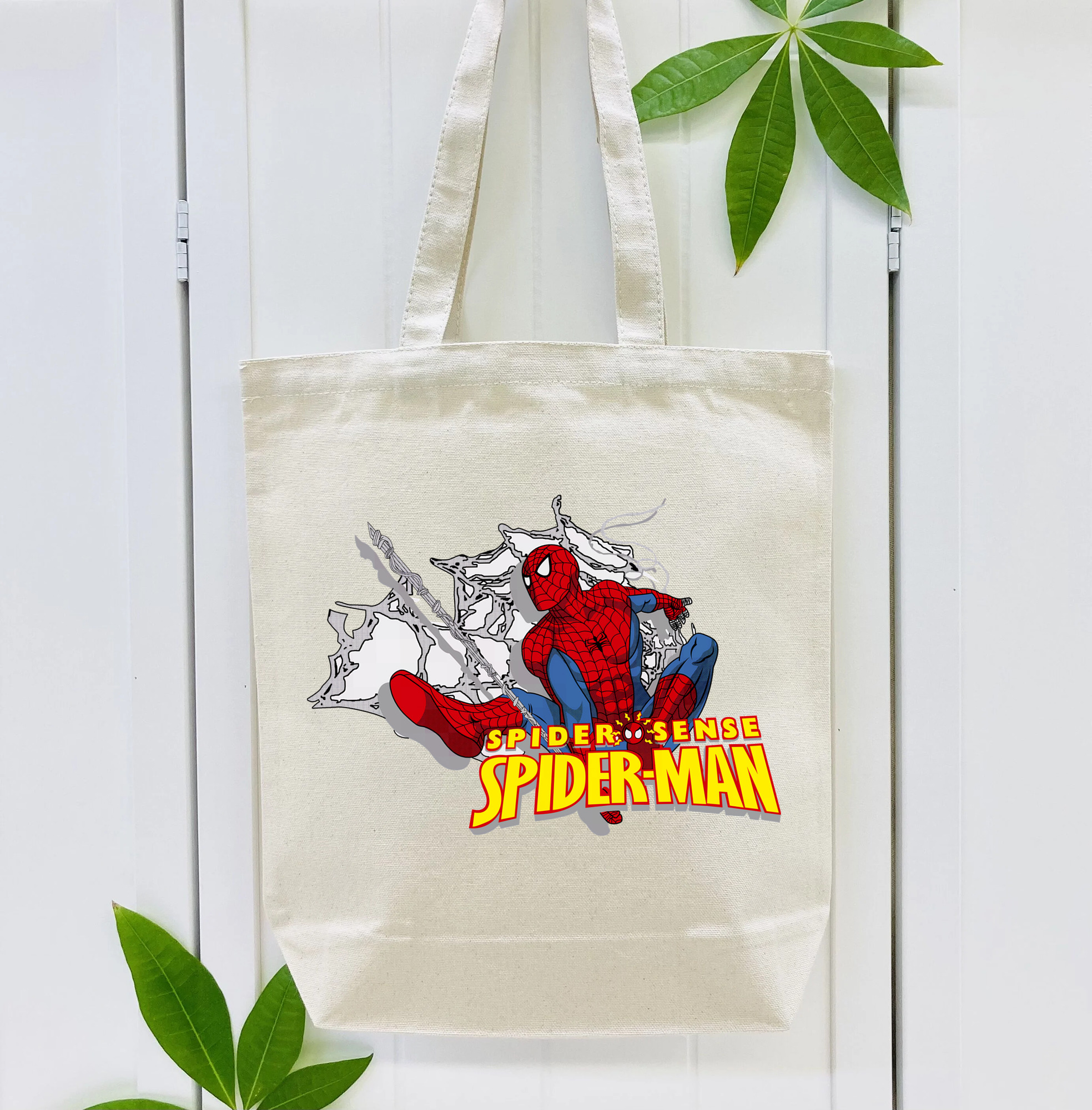 Spider Man スパイダーマン 縦型キャンバス生地手提げバッグ　トートバッグ