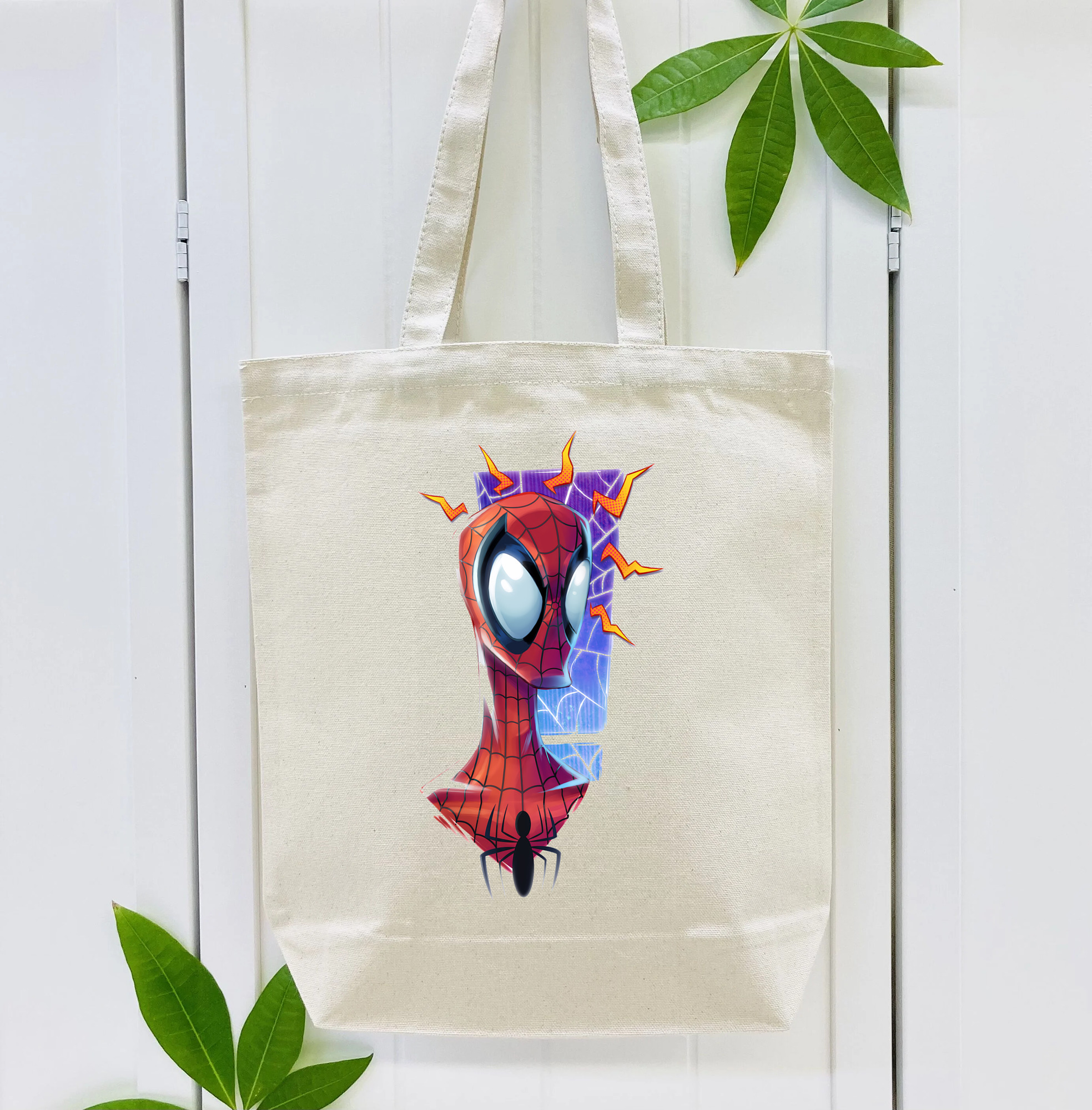 Spider Man スパイダーマン 縦型キャンバス生地手提げバッグ　トートバッグ