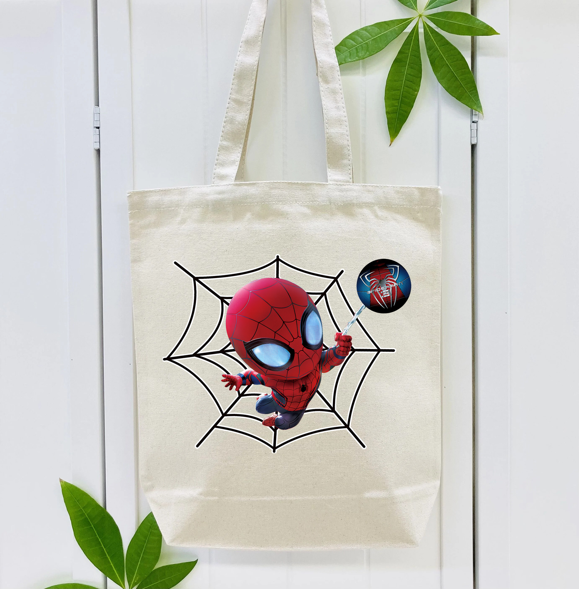 Spider Man スパイダーマン 縦型キャンバス生地手提げバッグ　トートバッグ