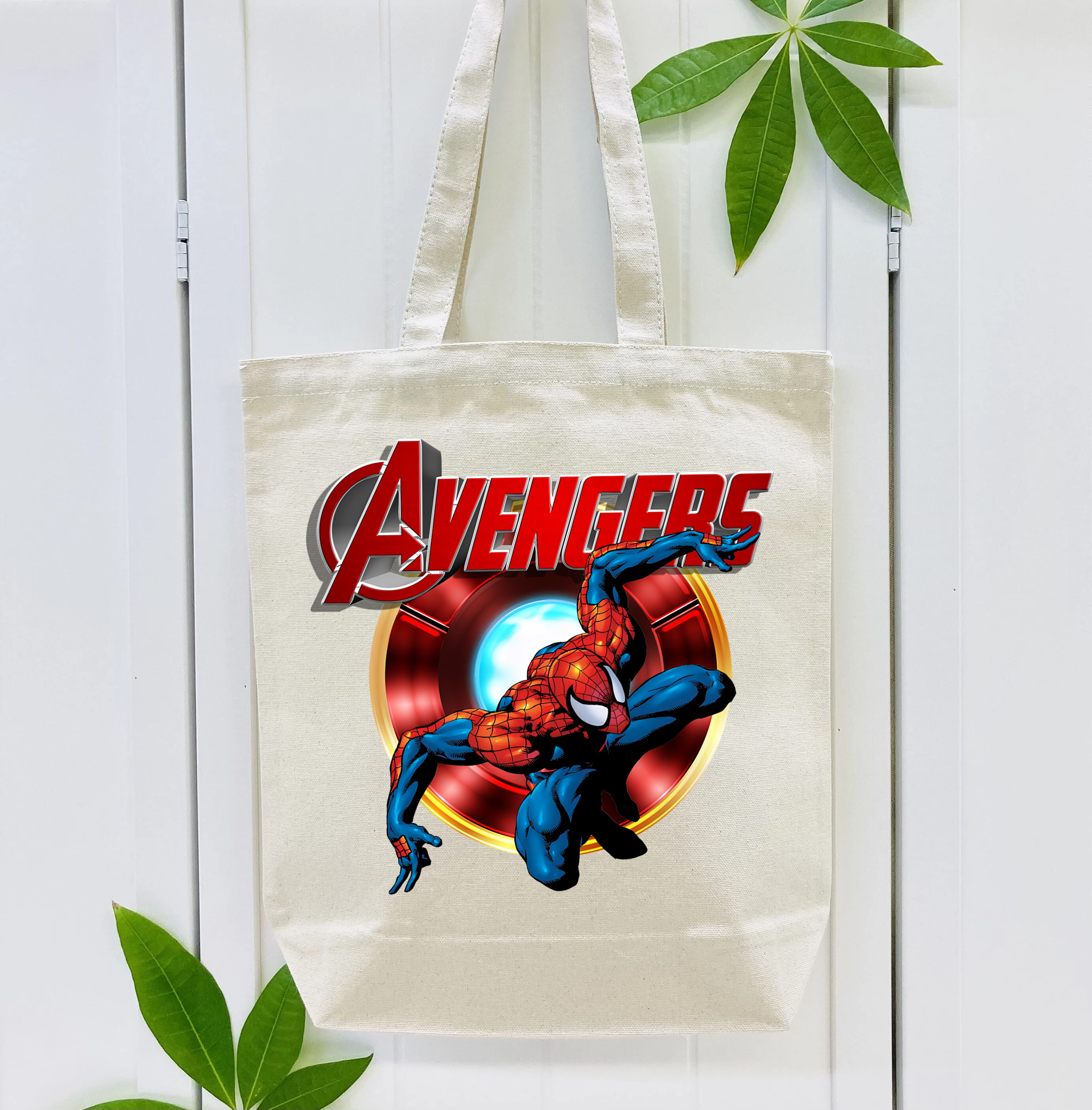 Spider Man スパイダーマン 縦型キャンバス生地手提げバッグ　トートバッグ