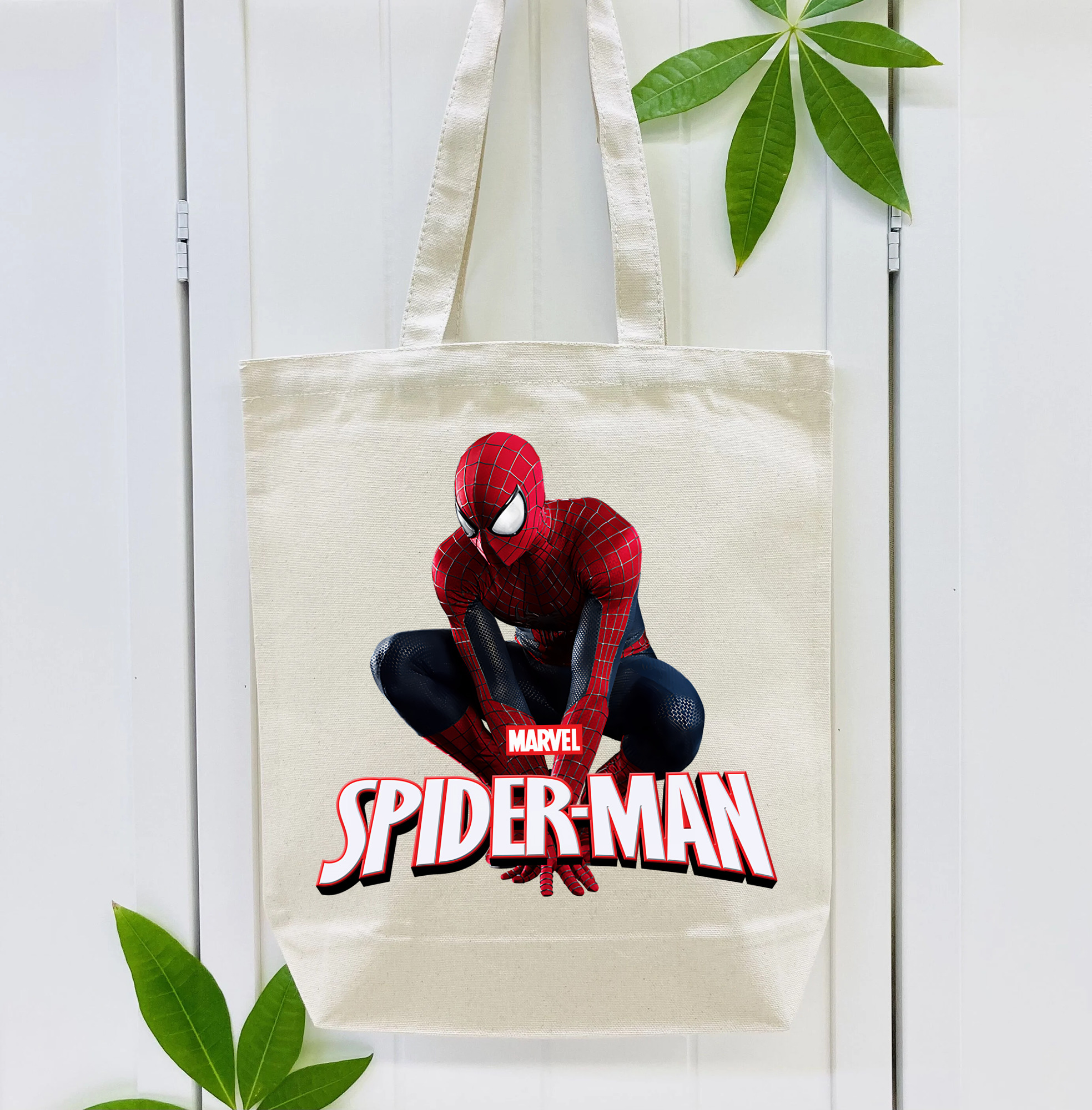 Spider Man スパイダーマン 縦型キャンバス生地手提げバッグ　トートバッグ