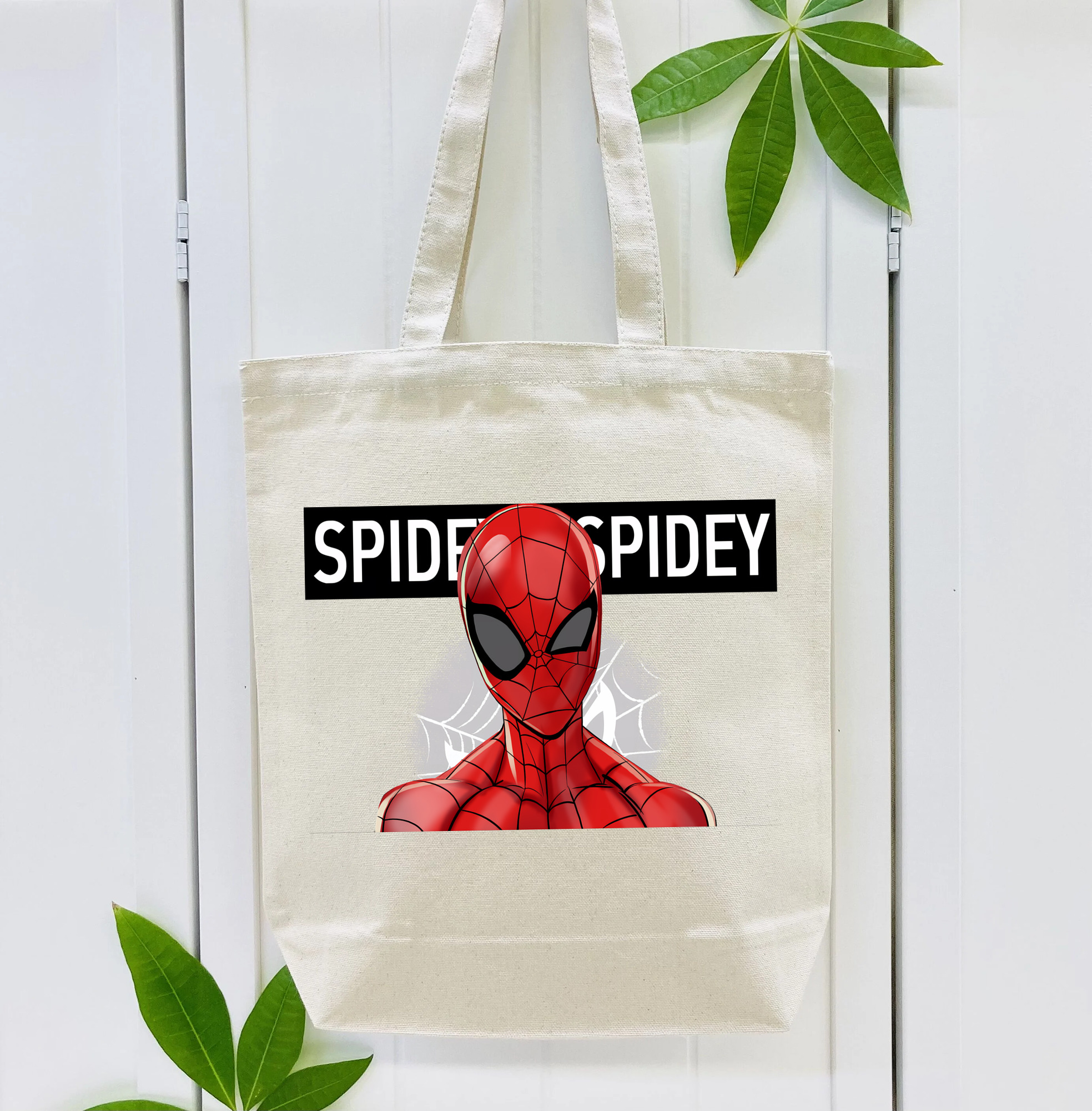 Spider Man スパイダーマン 縦型キャンバス生地手提げバッグ　トートバッグ