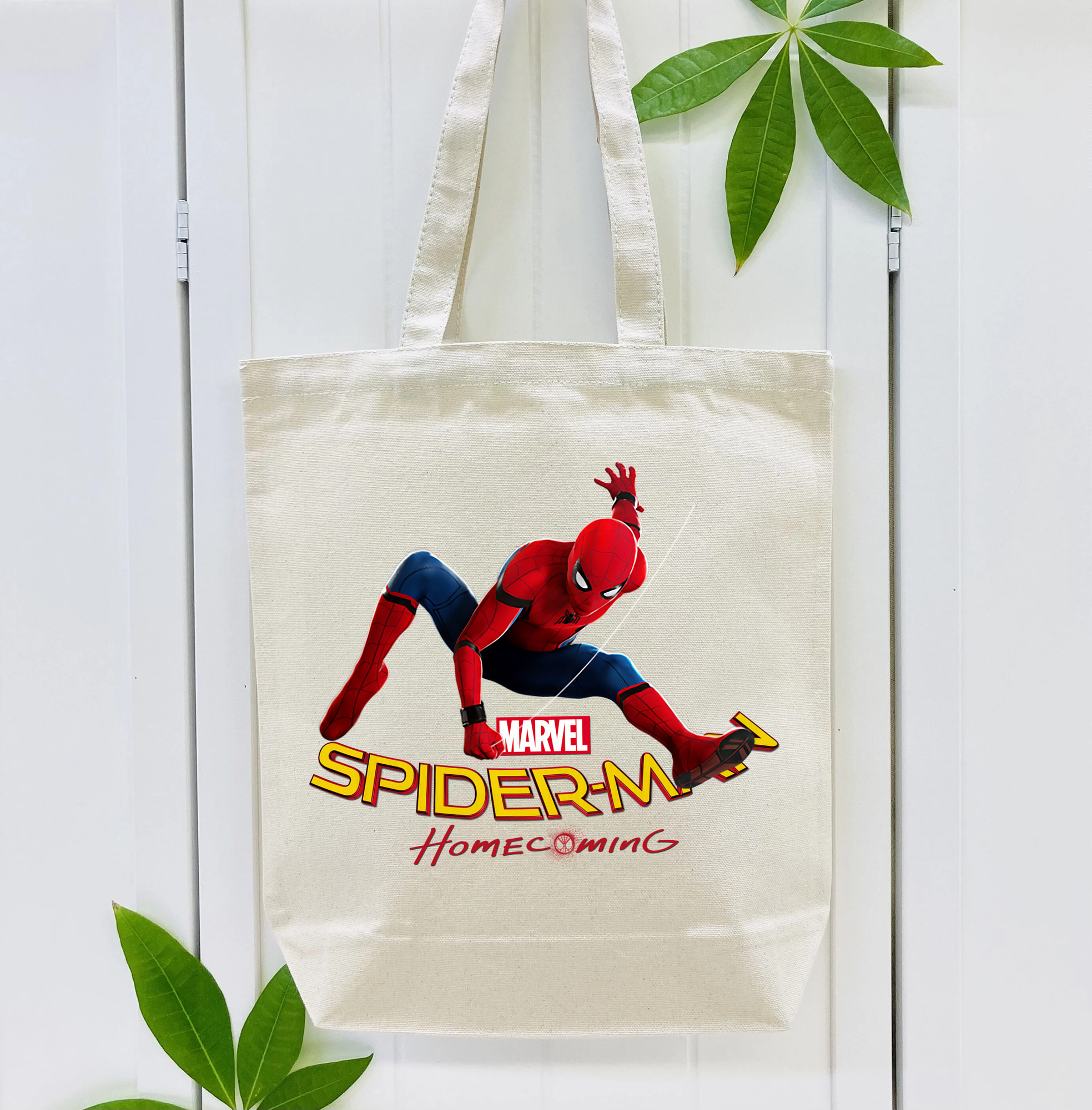 Spider Man スパイダーマン 縦型キャンバス生地手提げバッグ　トートバッグ