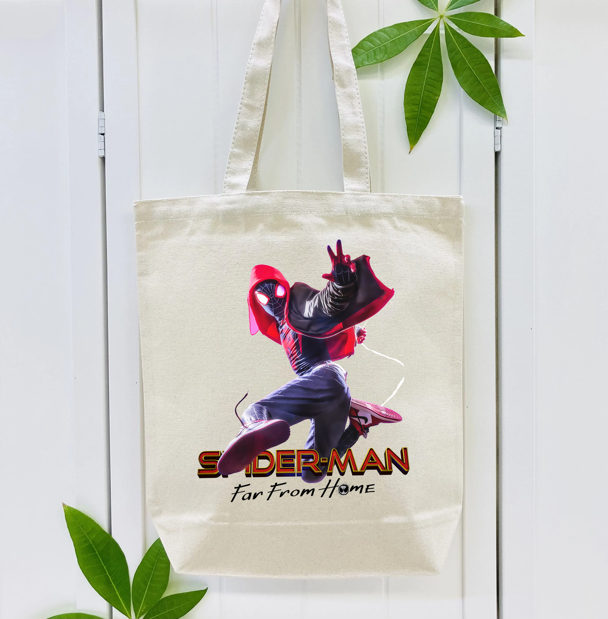 Spider Man スパイダーマン 縦型キャンバス生地手提げバッグ　トートバッグ