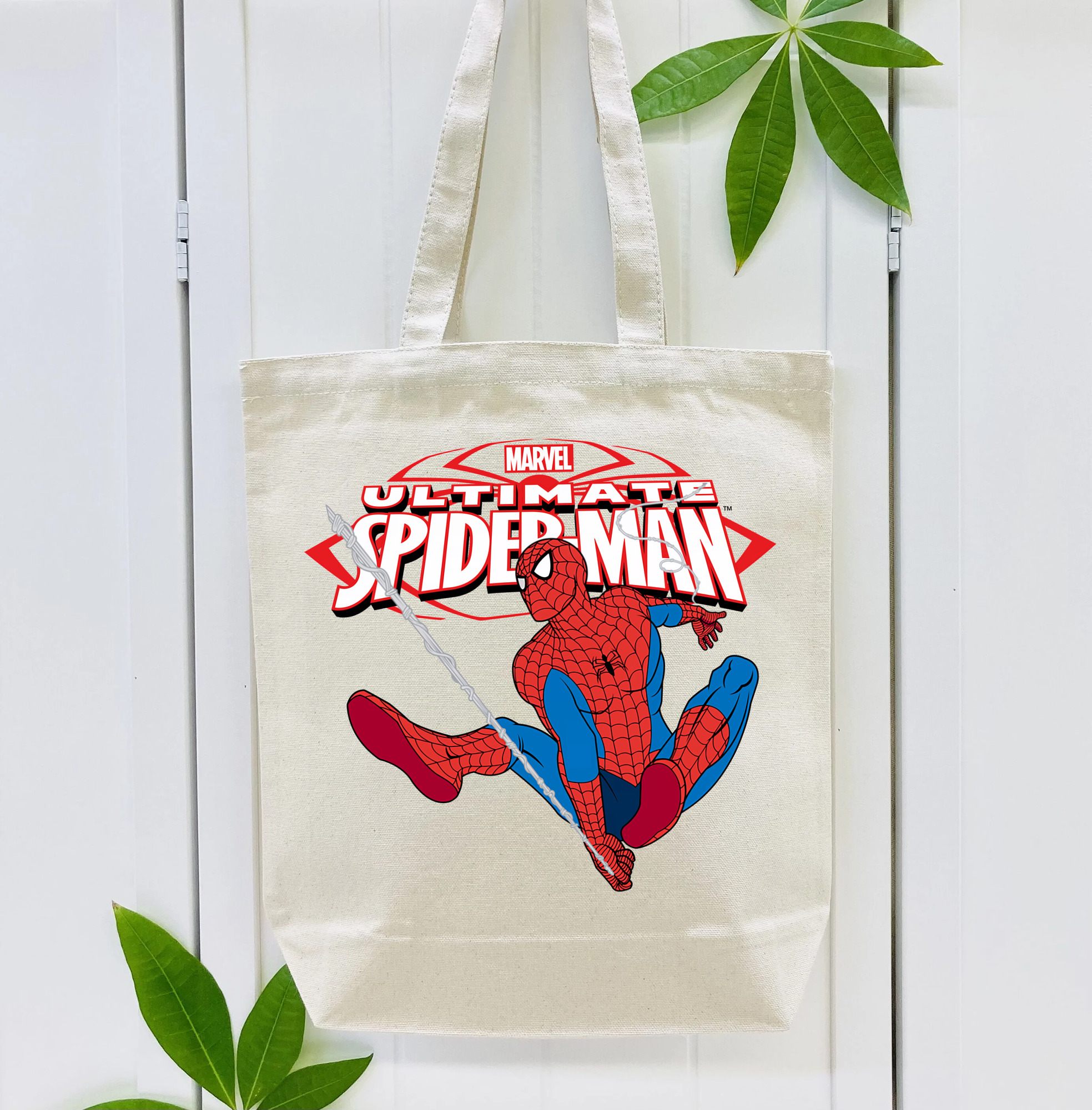 Spider Man スパイダーマン 縦型キャンバス生地手提げバッグ　トートバッグ