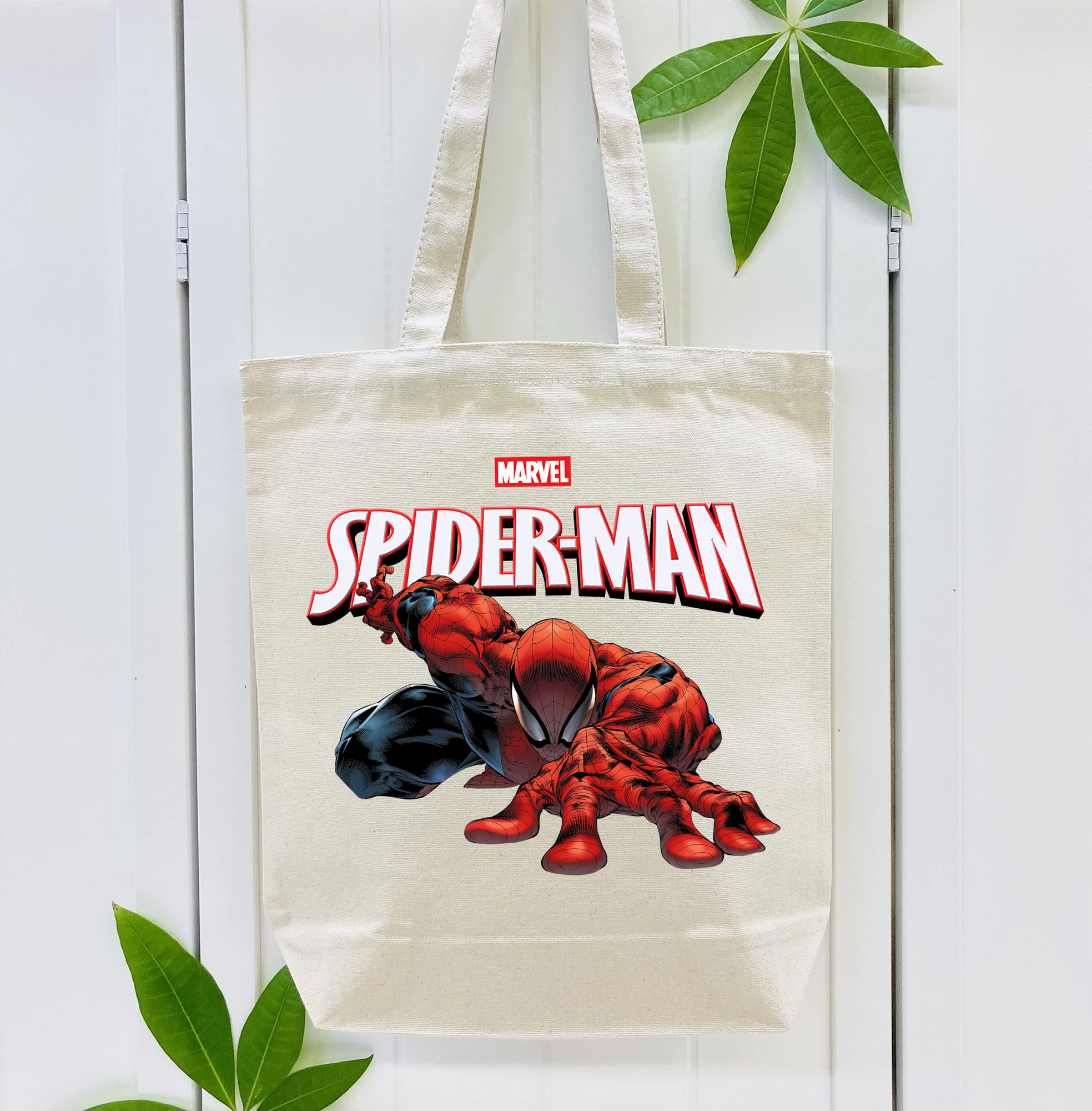 Spider Man スパイダーマン 縦型キャンバス生地手提げバッグ　トートバッグ