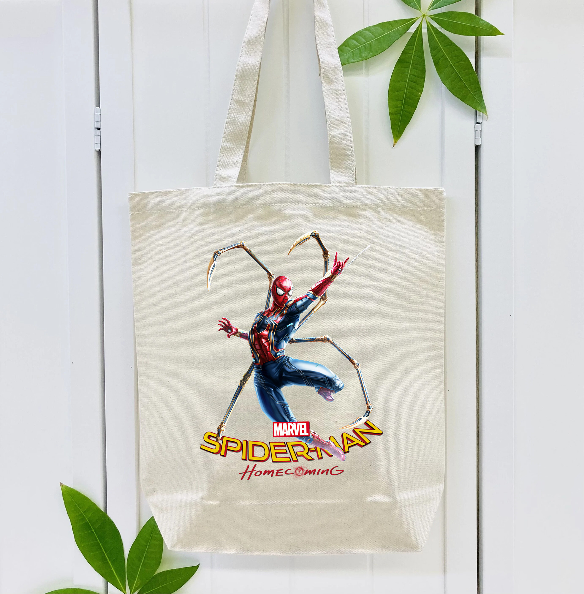 Spider Man スパイダーマン 縦型キャンバス生地手提げバッグ　トートバッグ