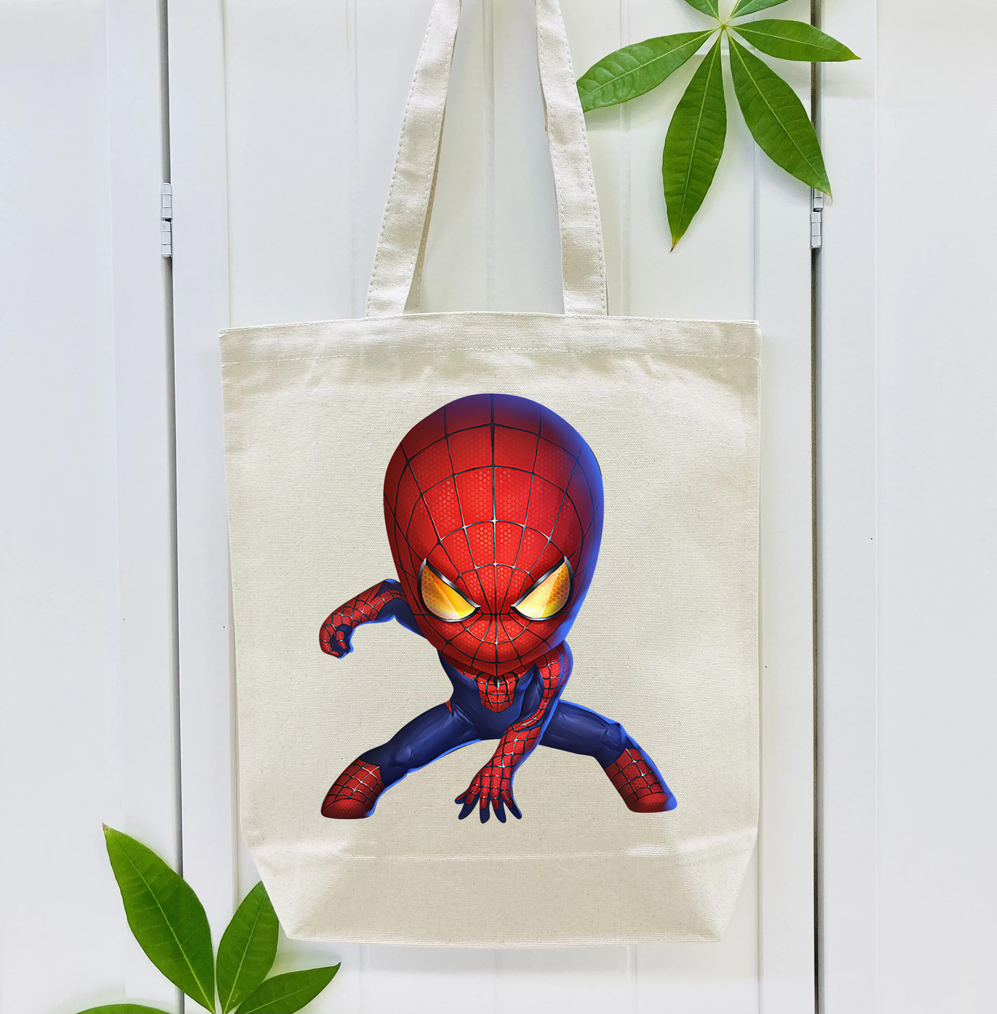 Spider Man スパイダーマン 縦型キャンバス生地手提げバッグ　トートバッグ