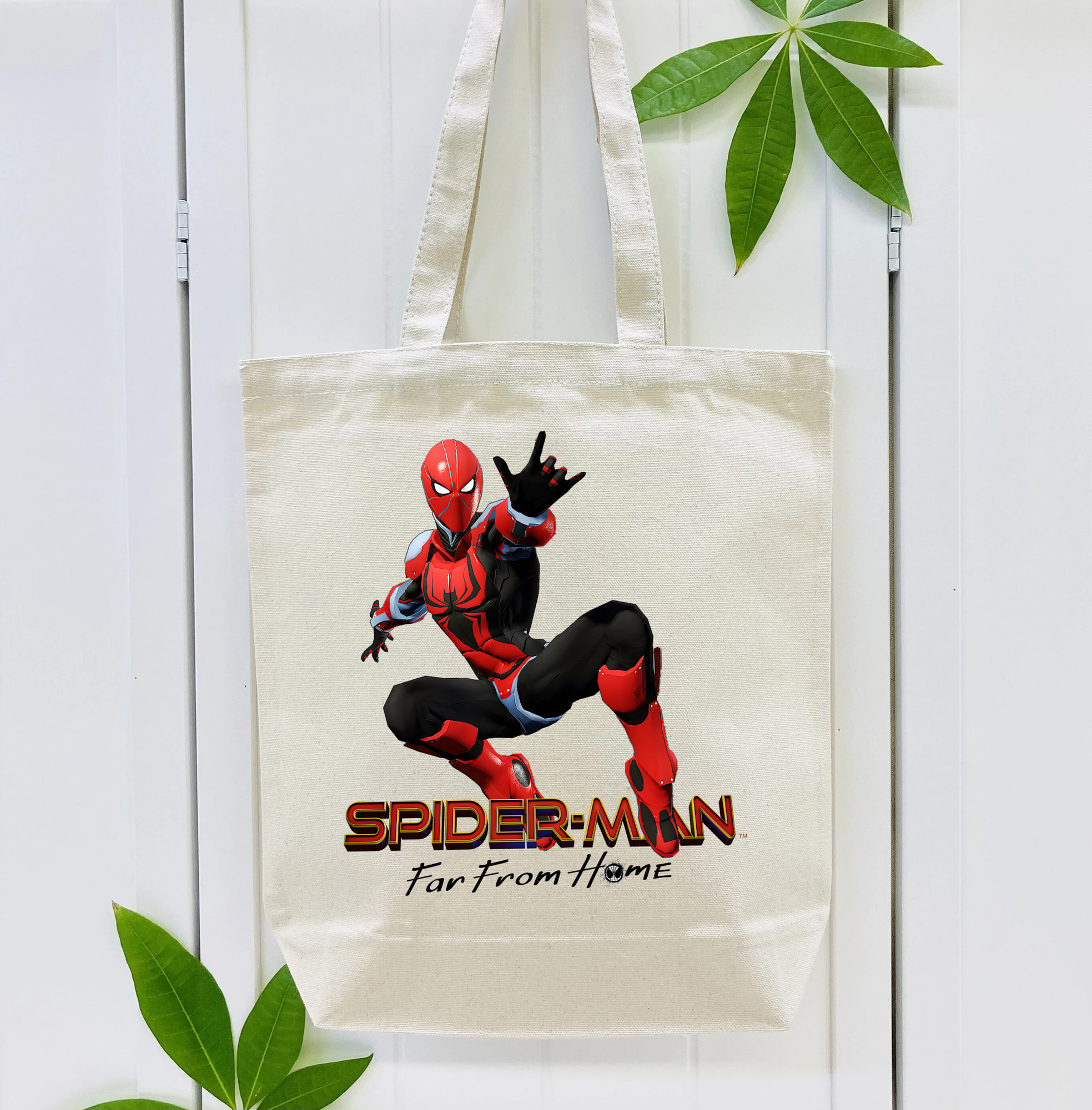 Spider Man スパイダーマン 縦型キャンバス生地手提げバッグ　トートバッグ