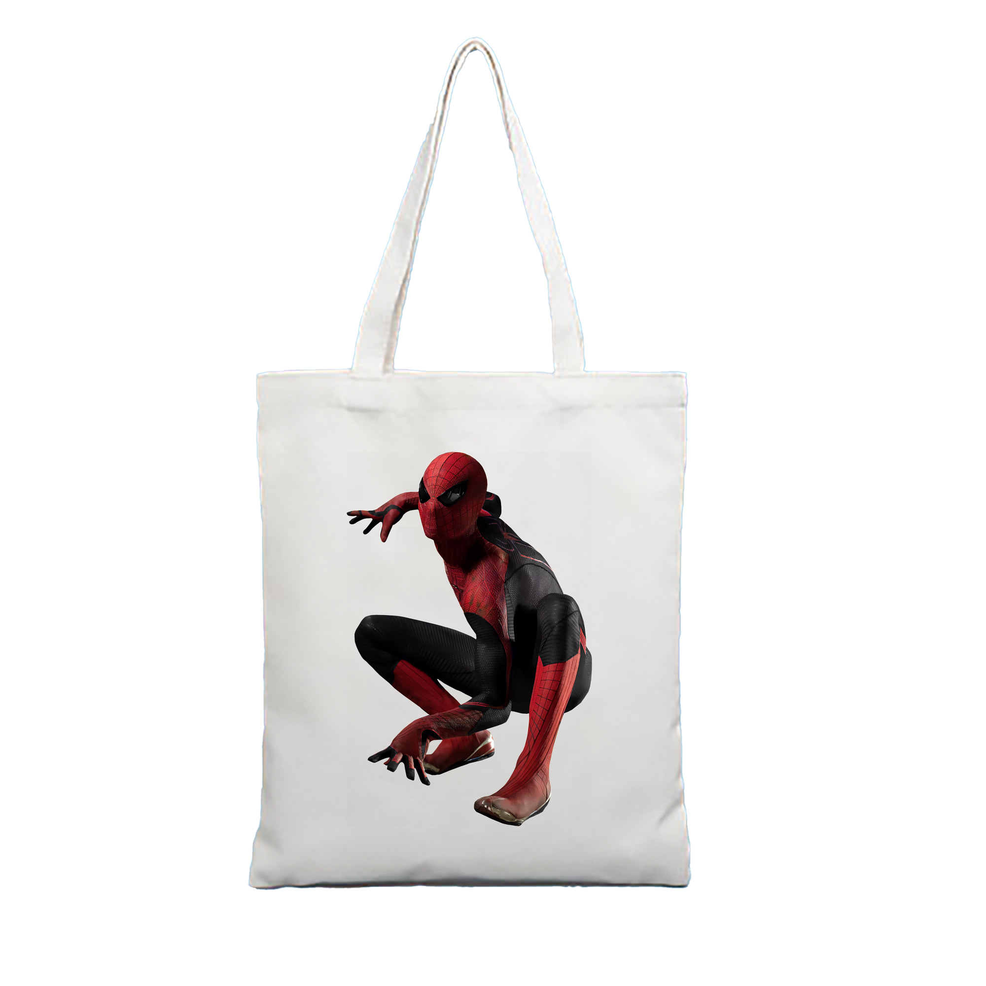 （画像用） Spider Man スパイダーマン 縦型キャンバス生地手提げバッグ　トートバッグ