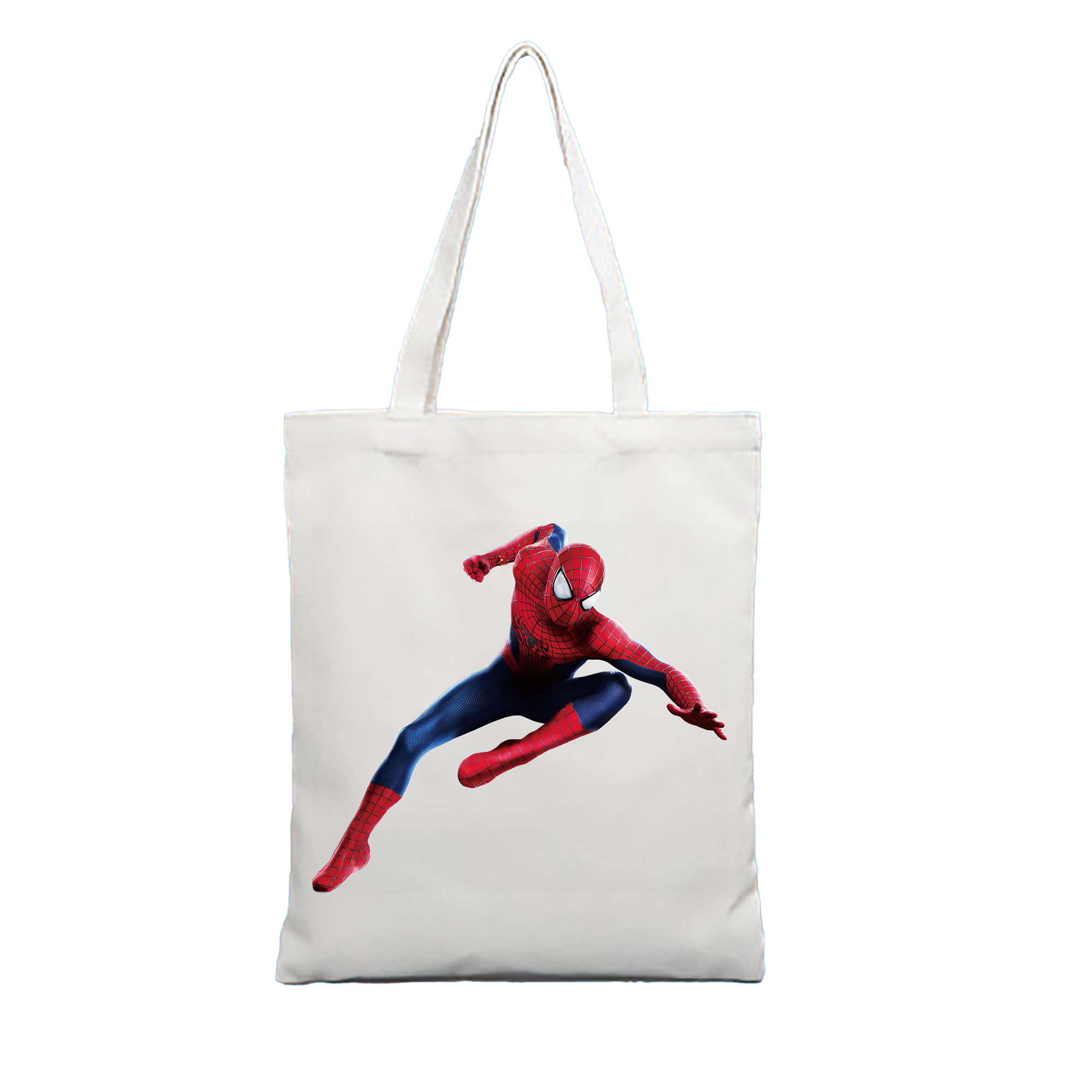 （画像用） Spider Man スパイダーマン 縦型キャンバス生地手提げバッグ　トートバッグ