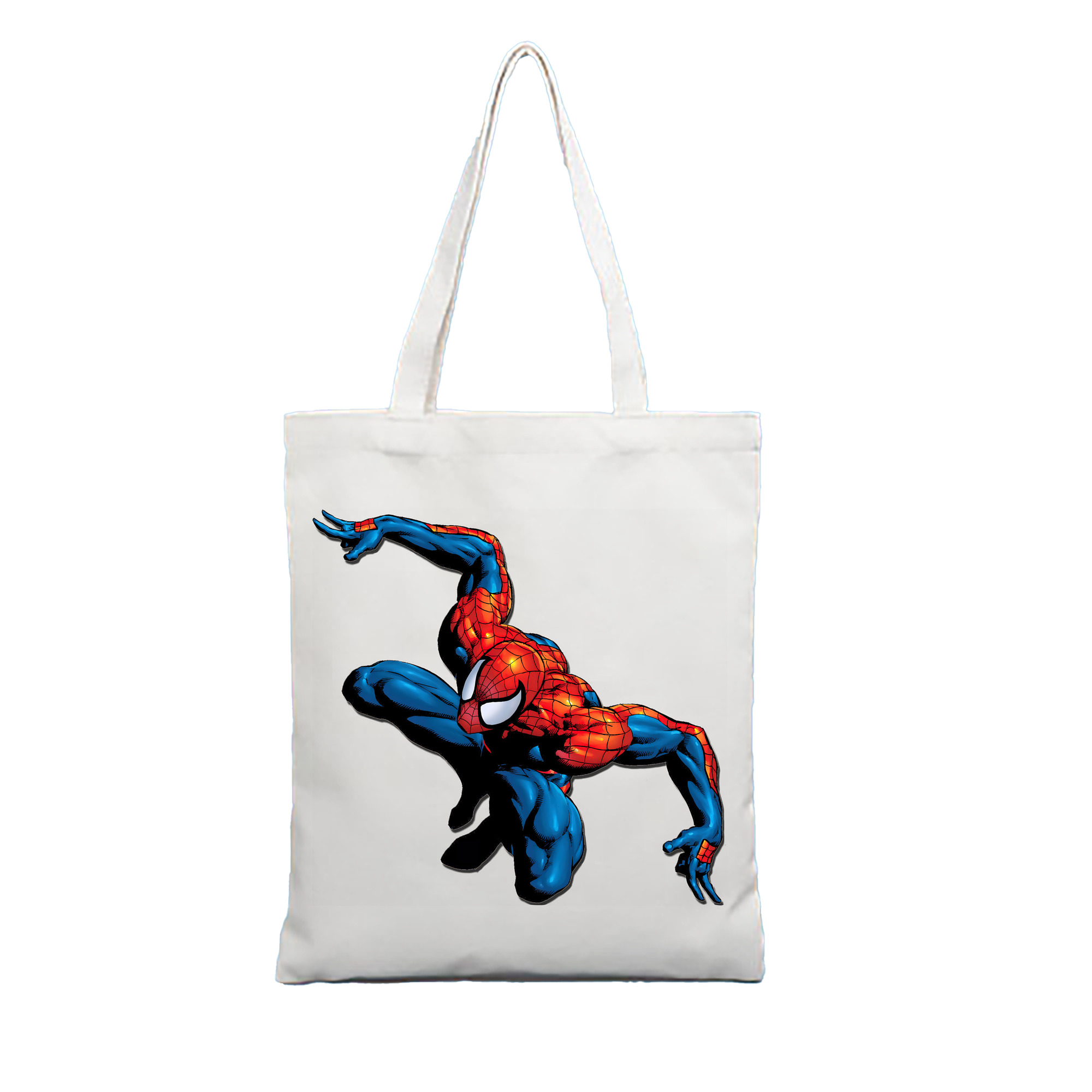 （画像用） Spider Man スパイダーマン 縦型キャンバス生地手提げバッグ　トートバッグ