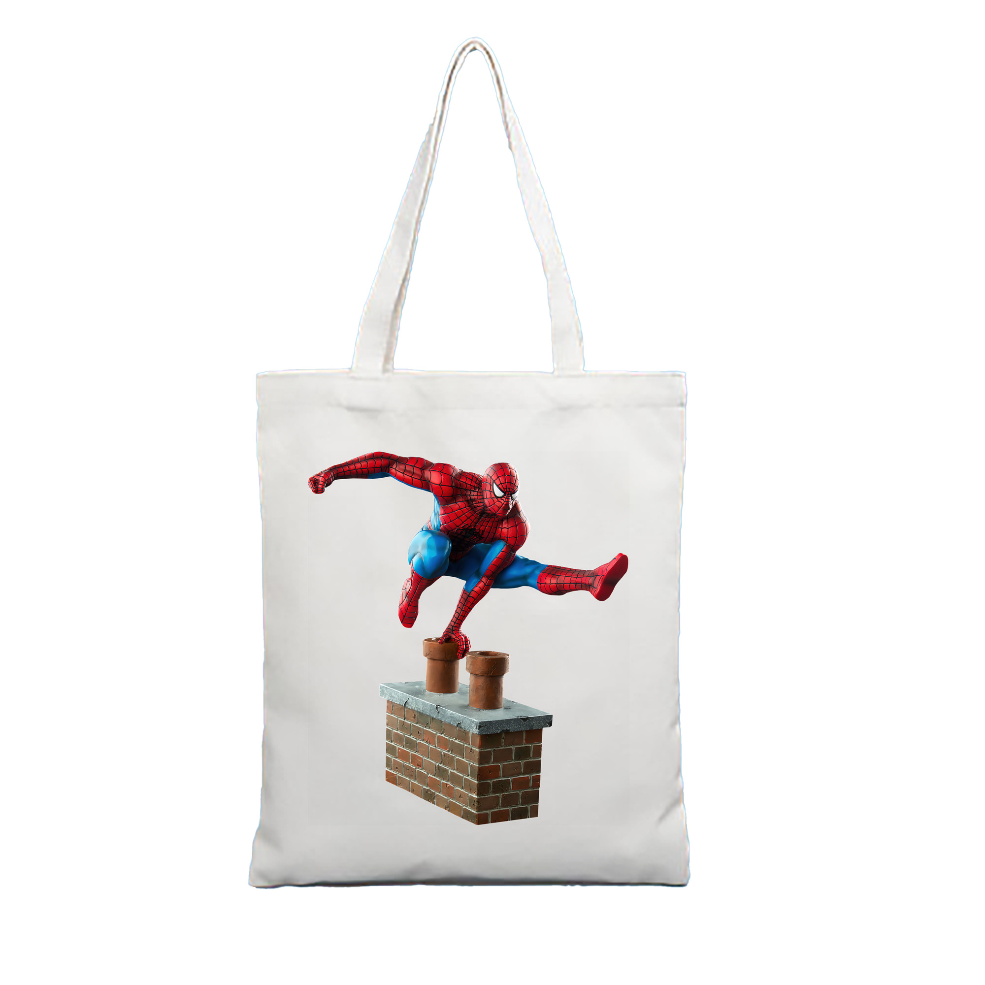 （画像用） Spider Man スパイダーマン 縦型キャンバス生地手提げバッグ　トートバッグ