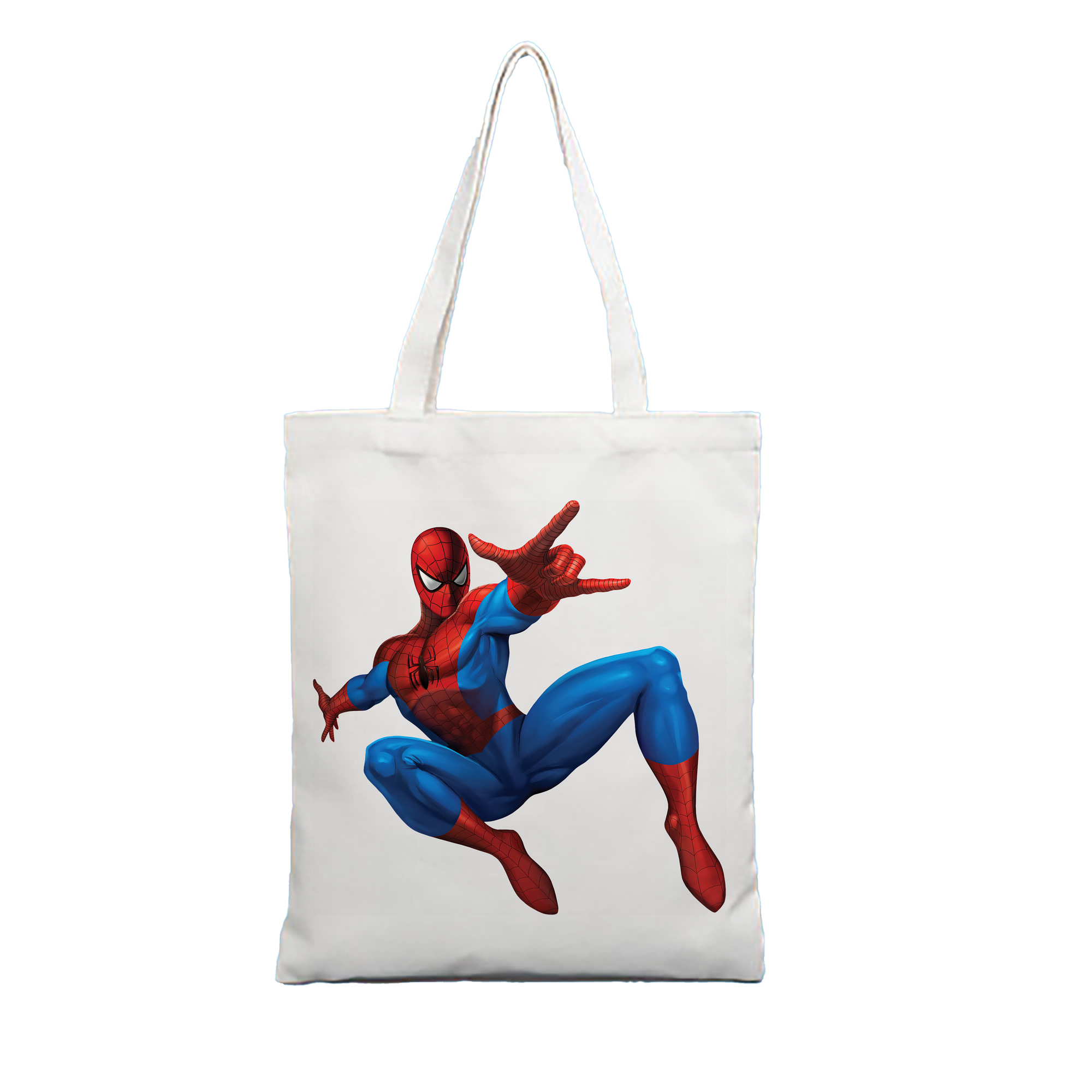 （画像用） Spider Man スパイダーマン 縦型キャンバス生地手提げバッグ　トートバッグ