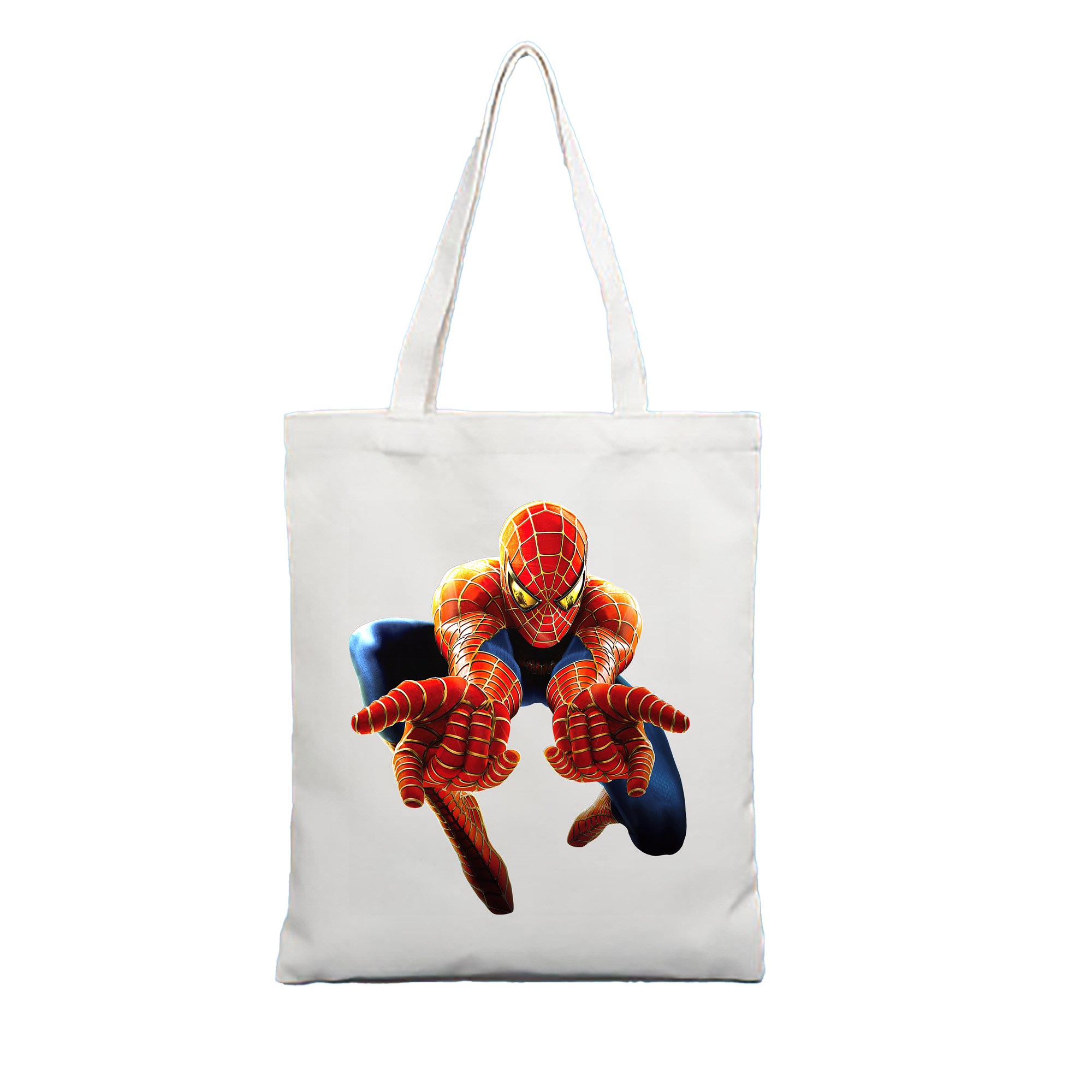 （画像用） Spider Man スパイダーマン 縦型キャンバス生地手提げバッグ　トートバッグ