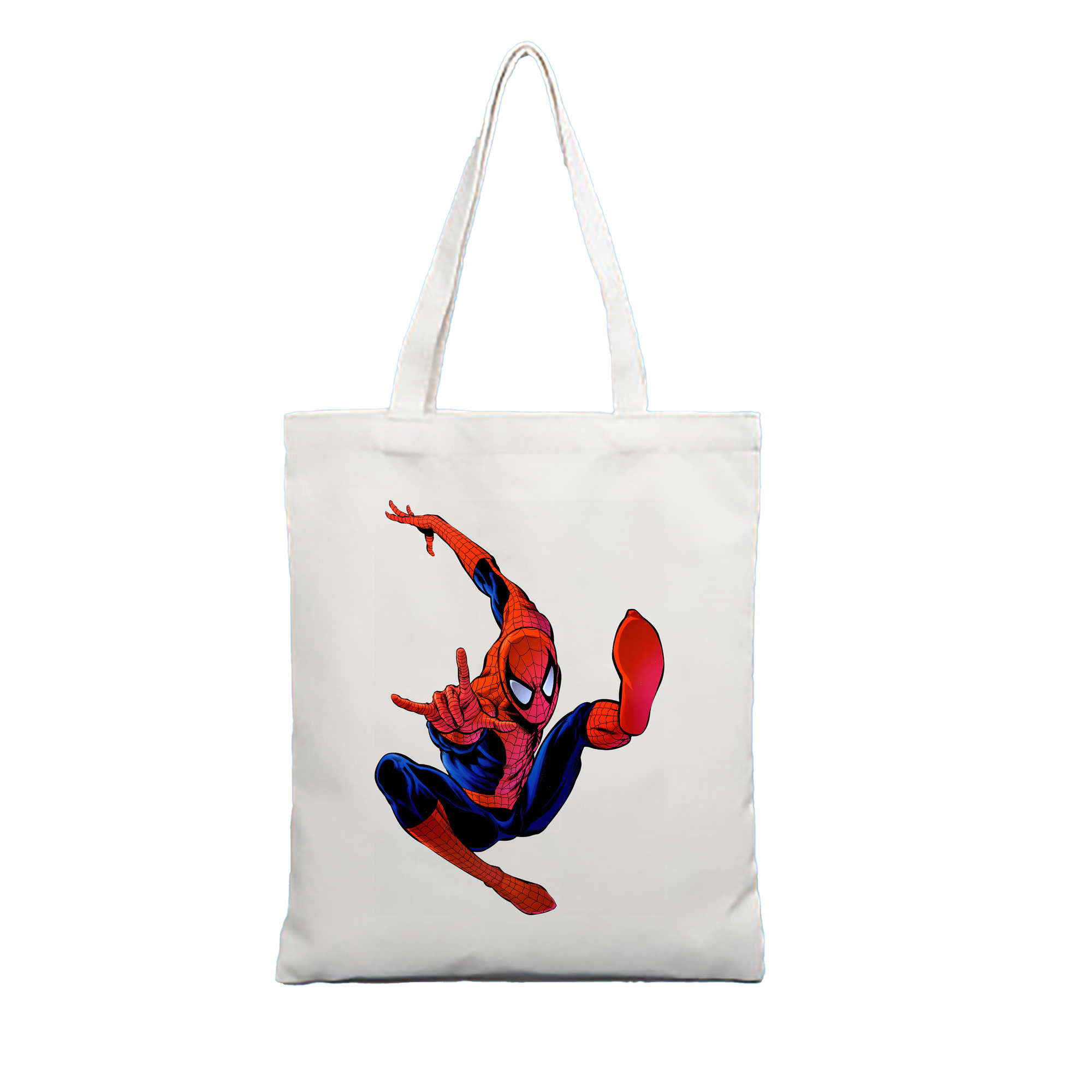 （画像用） Spider Man スパイダーマン 縦型キャンバス生地手提げバッグ　トートバッグ