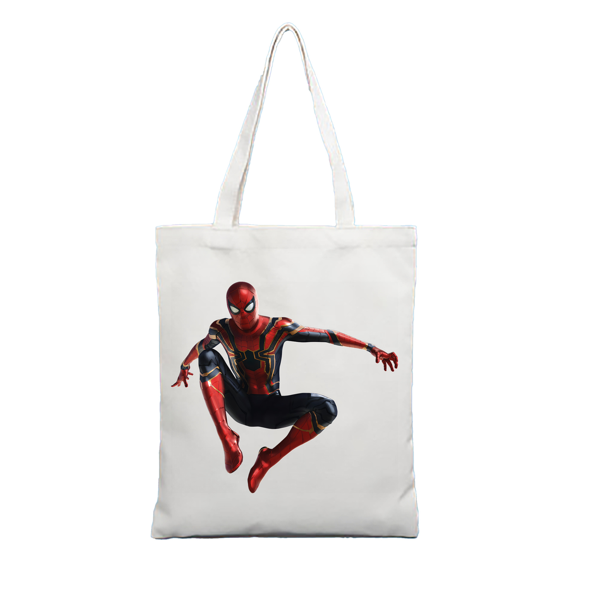 （画像用） Spider Man スパイダーマン 縦型キャンバス生地手提げバッグ　トートバッグ