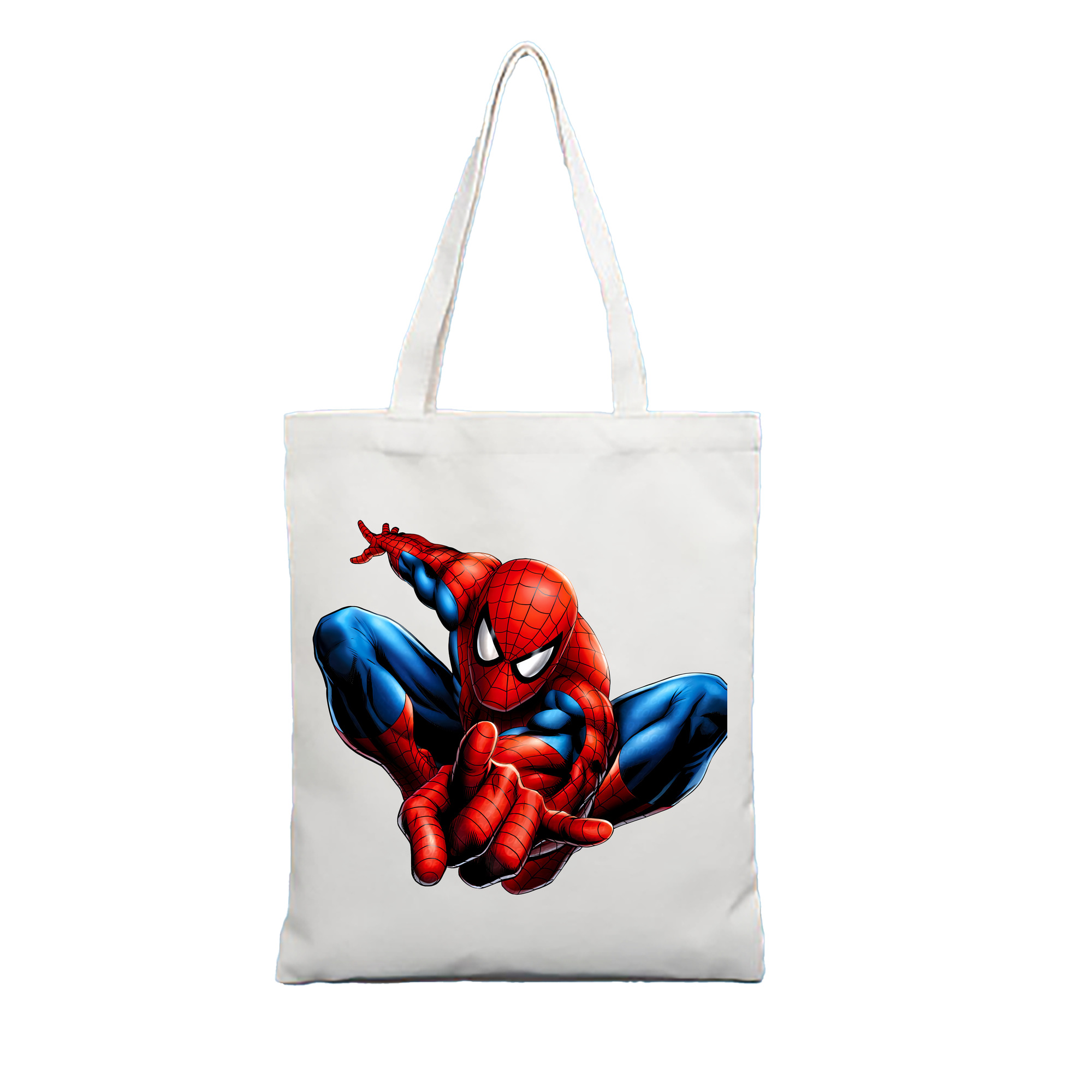 （画像用） Spider Man スパイダーマン 縦型キャンバス生地手提げバッグ　トートバッグ