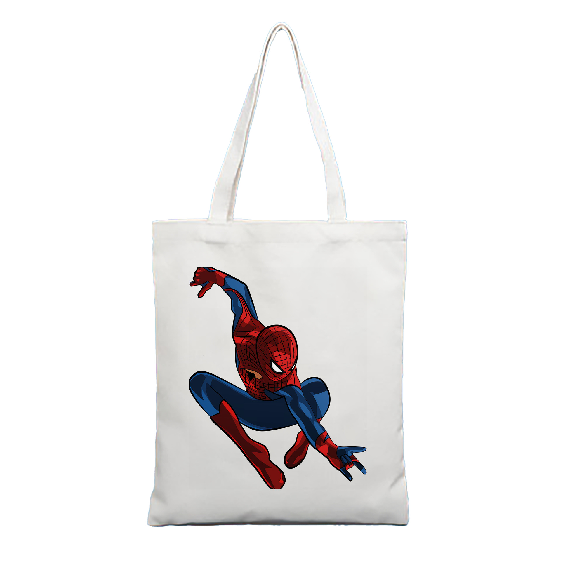 （画像用） Spider Man スパイダーマン 縦型キャンバス生地手提げバッグ　トートバッグ