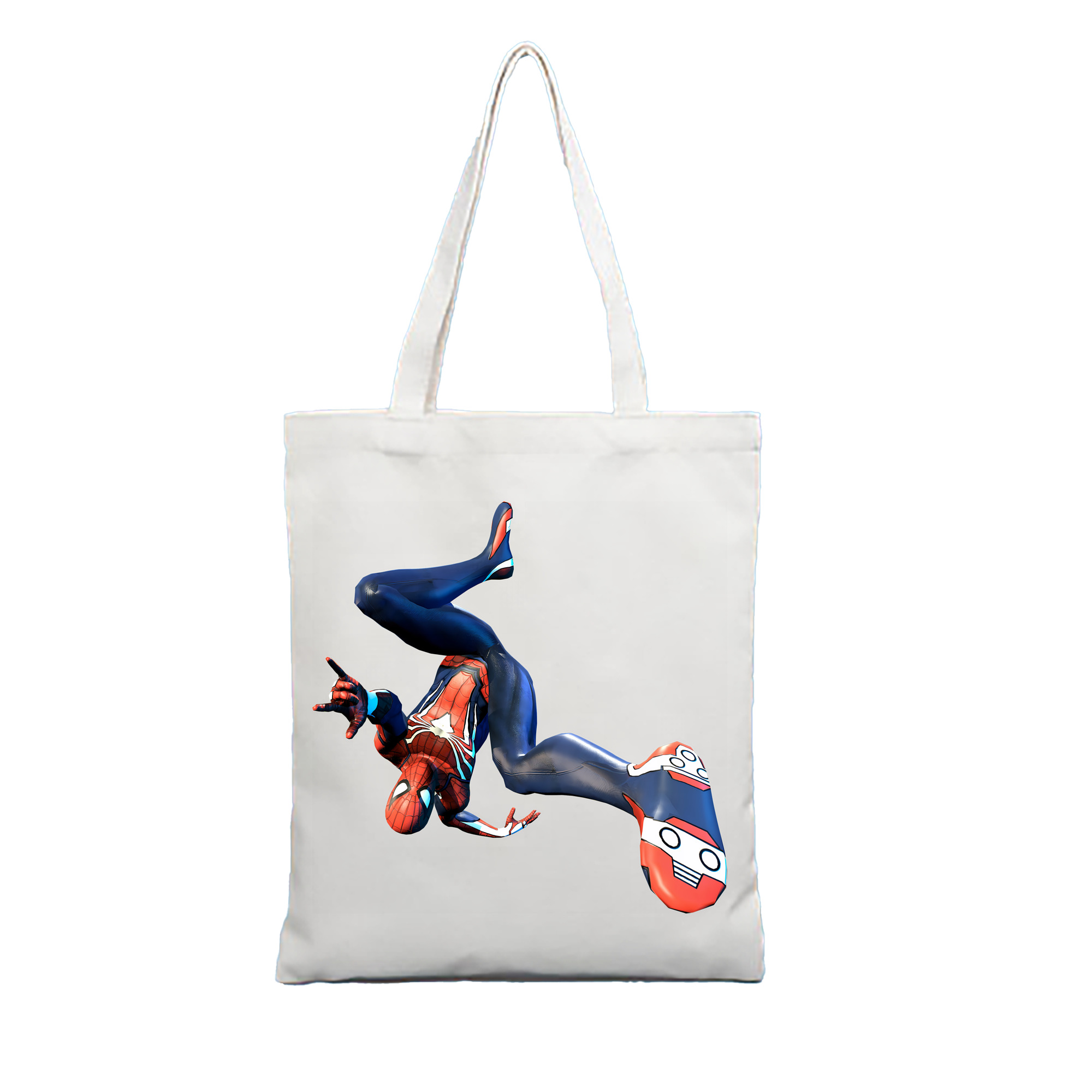 （画像用） Spider Man スパイダーマン 縦型キャンバス生地手提げバッグ　トートバッグ