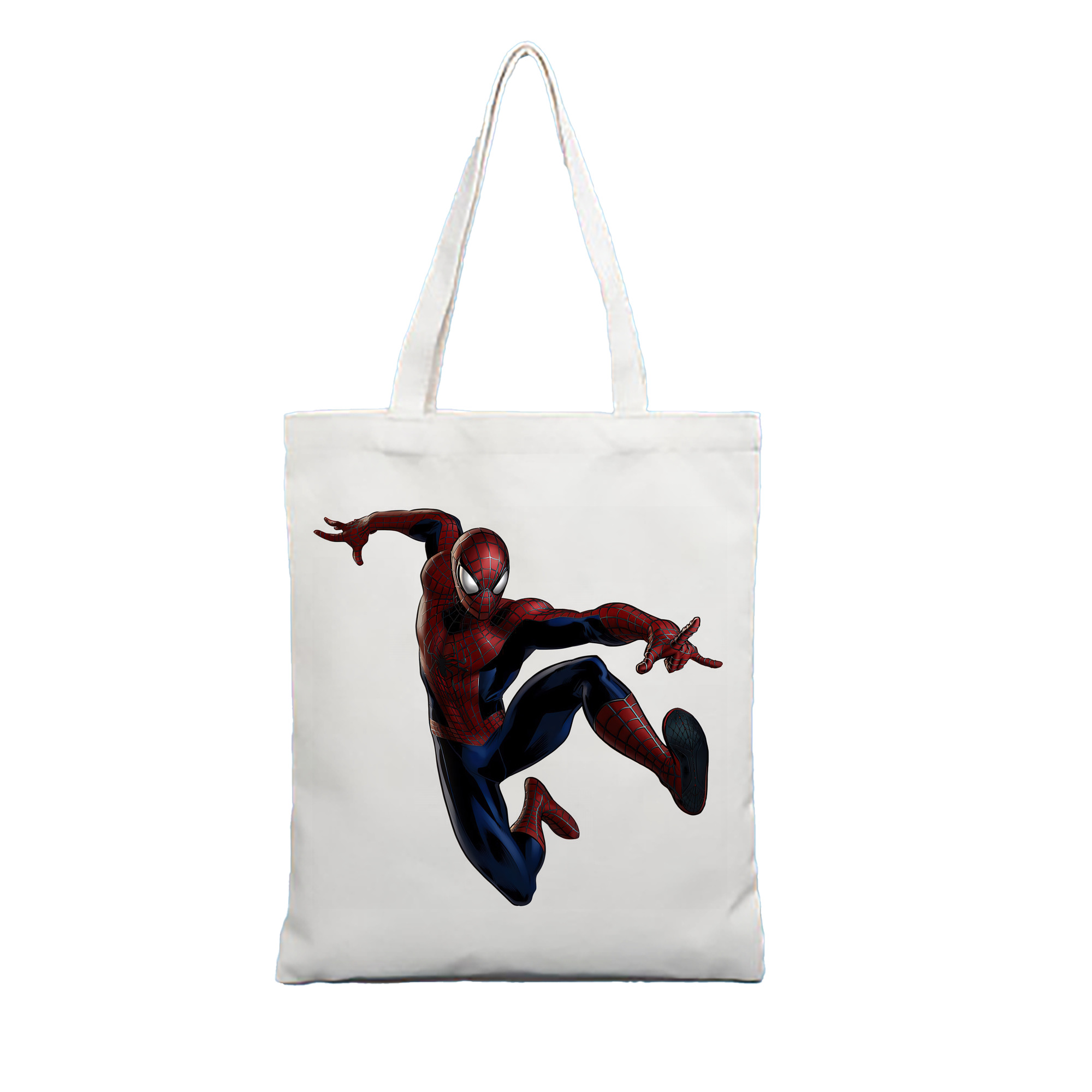 （画像用） Spider Man スパイダーマン 縦型キャンバス生地手提げバッグ　トートバッグ