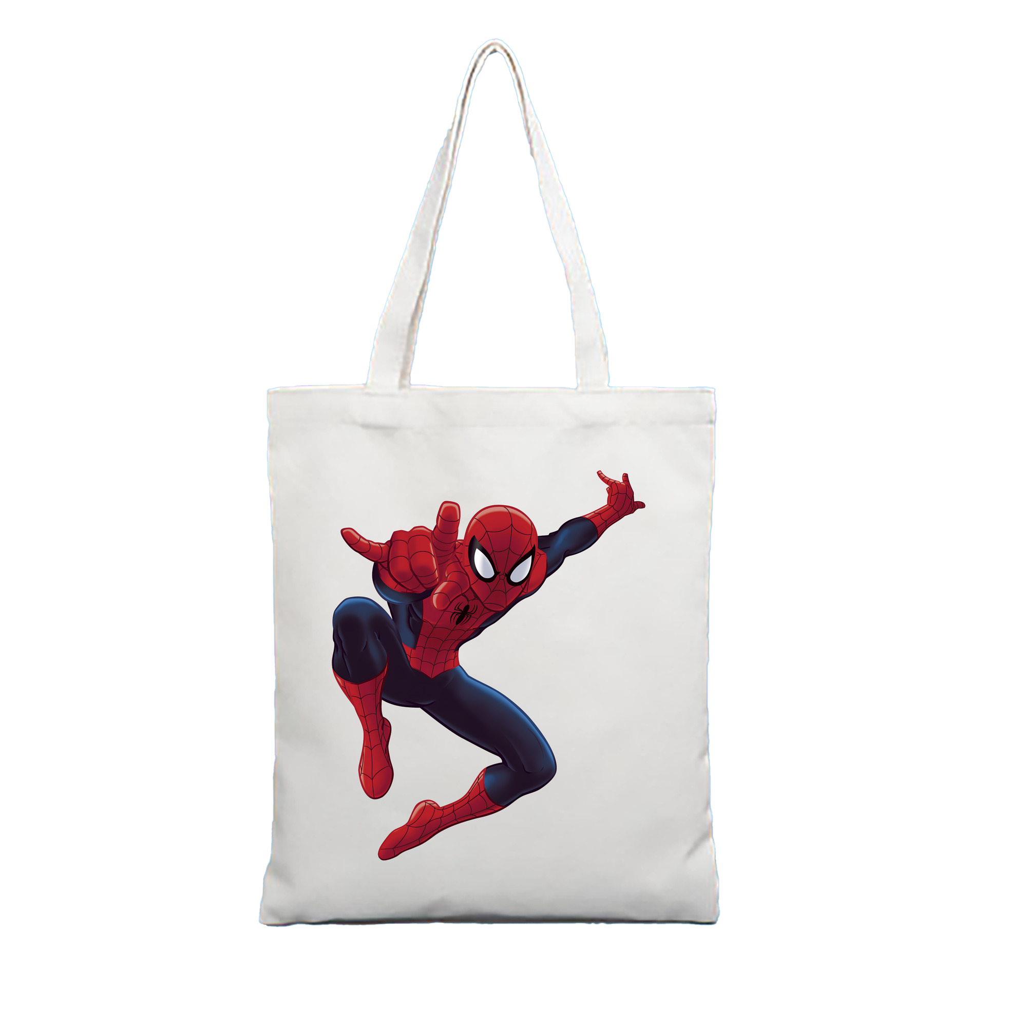 （画像用） Spider Man スパイダーマン 縦型キャンバス生地手提げバッグ　トートバッグ