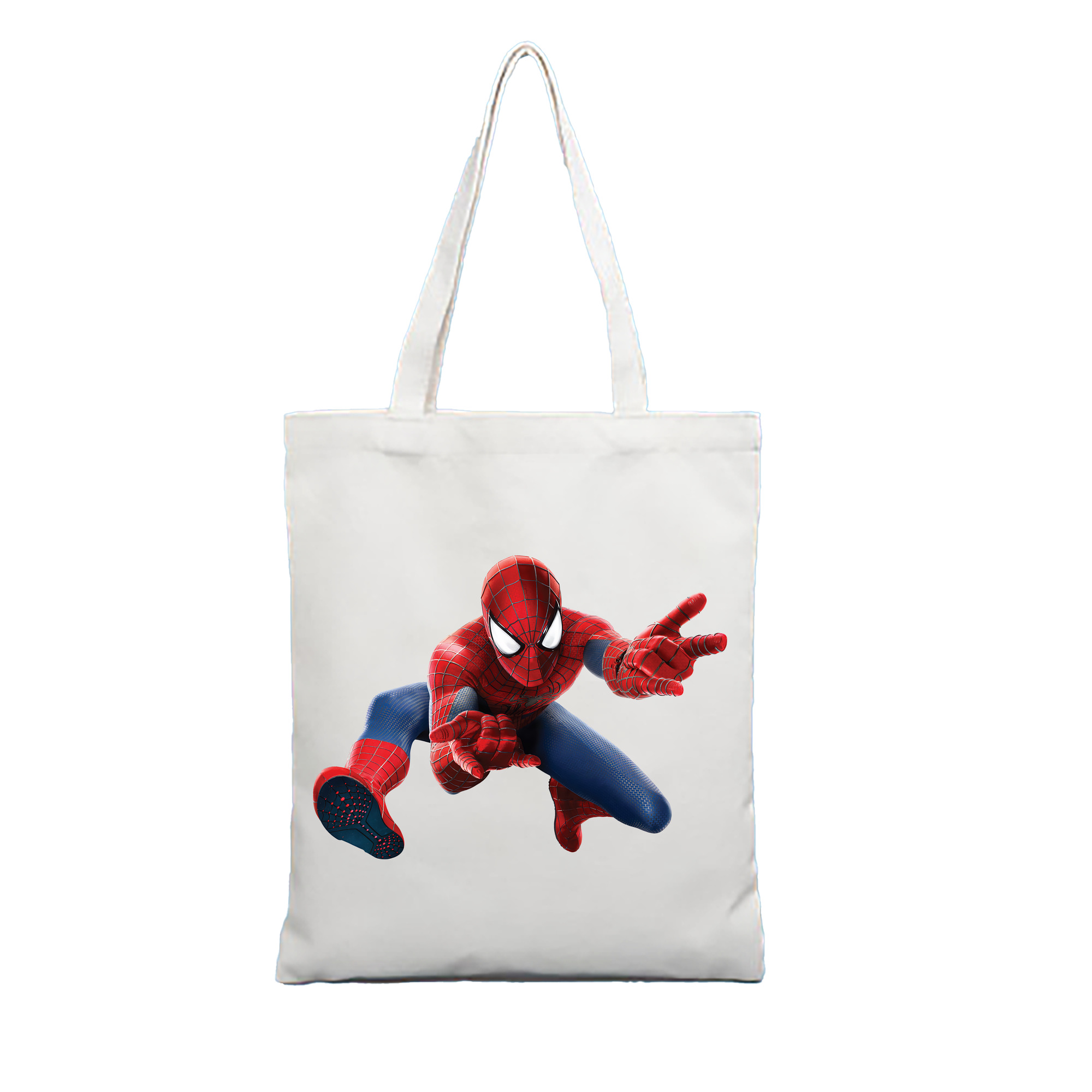 （画像用） Spider Man スパイダーマン 縦型キャンバス生地手提げバッグ　トートバッグ