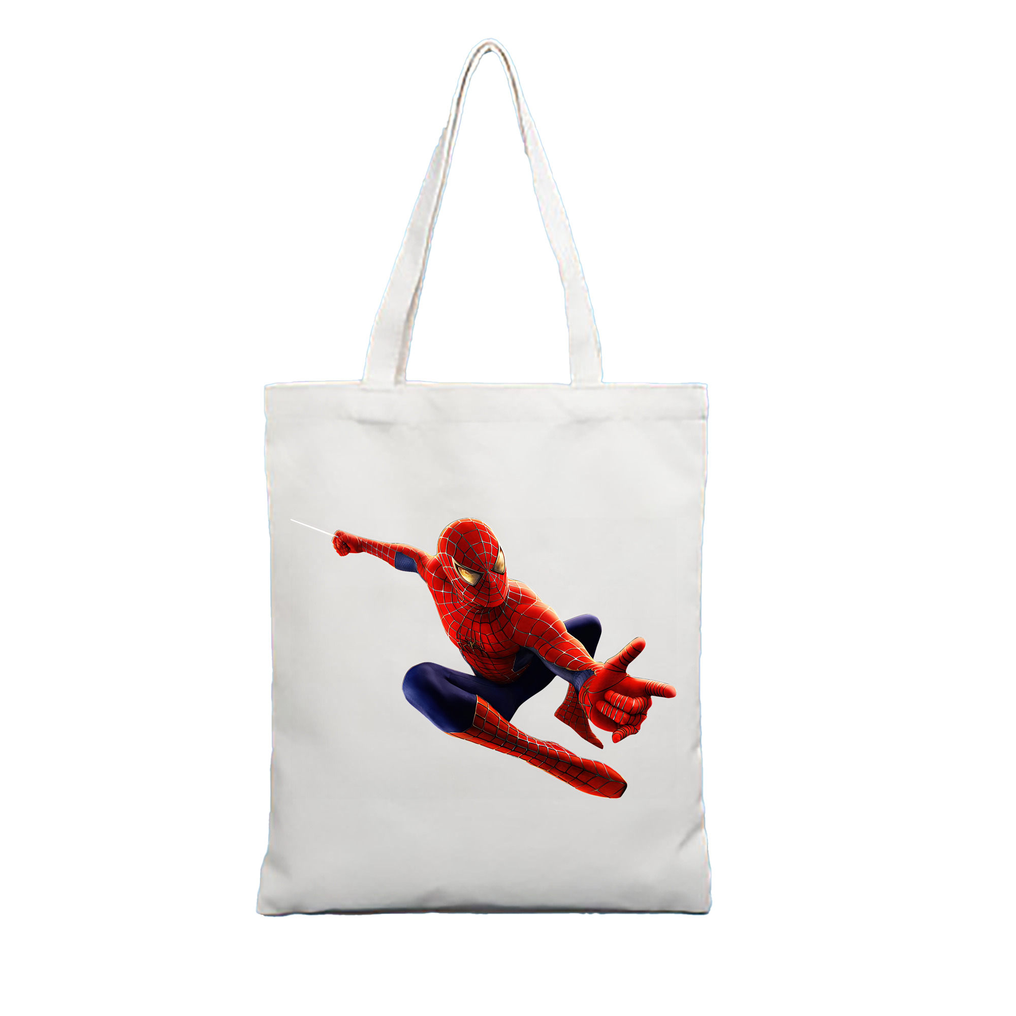 （画像用） Spider Man スパイダーマン 縦型キャンバス生地手提げバッグ　トートバッグ