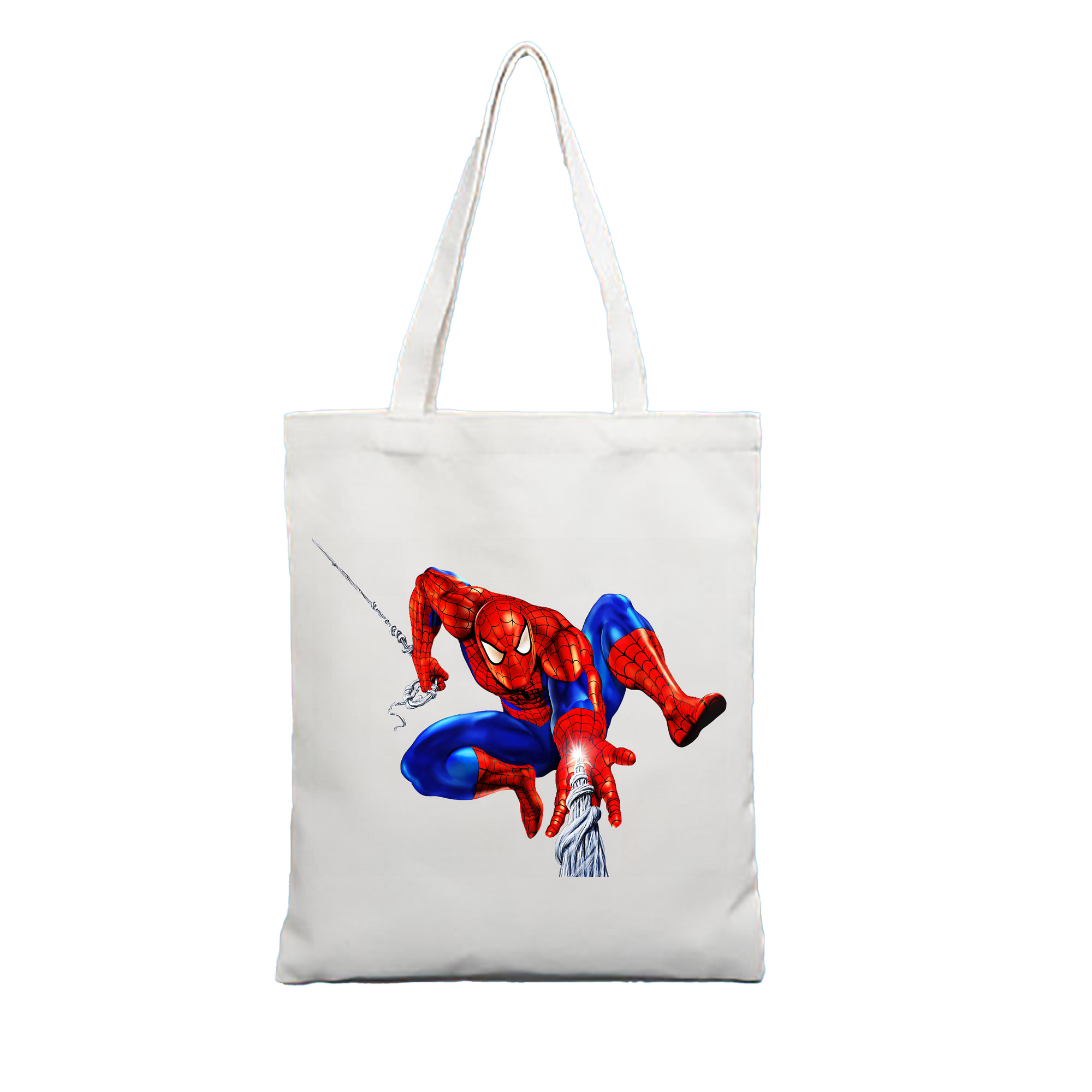 （画像用） Spider Man スパイダーマン 縦型キャンバス生地手提げバッグ　トートバッグ