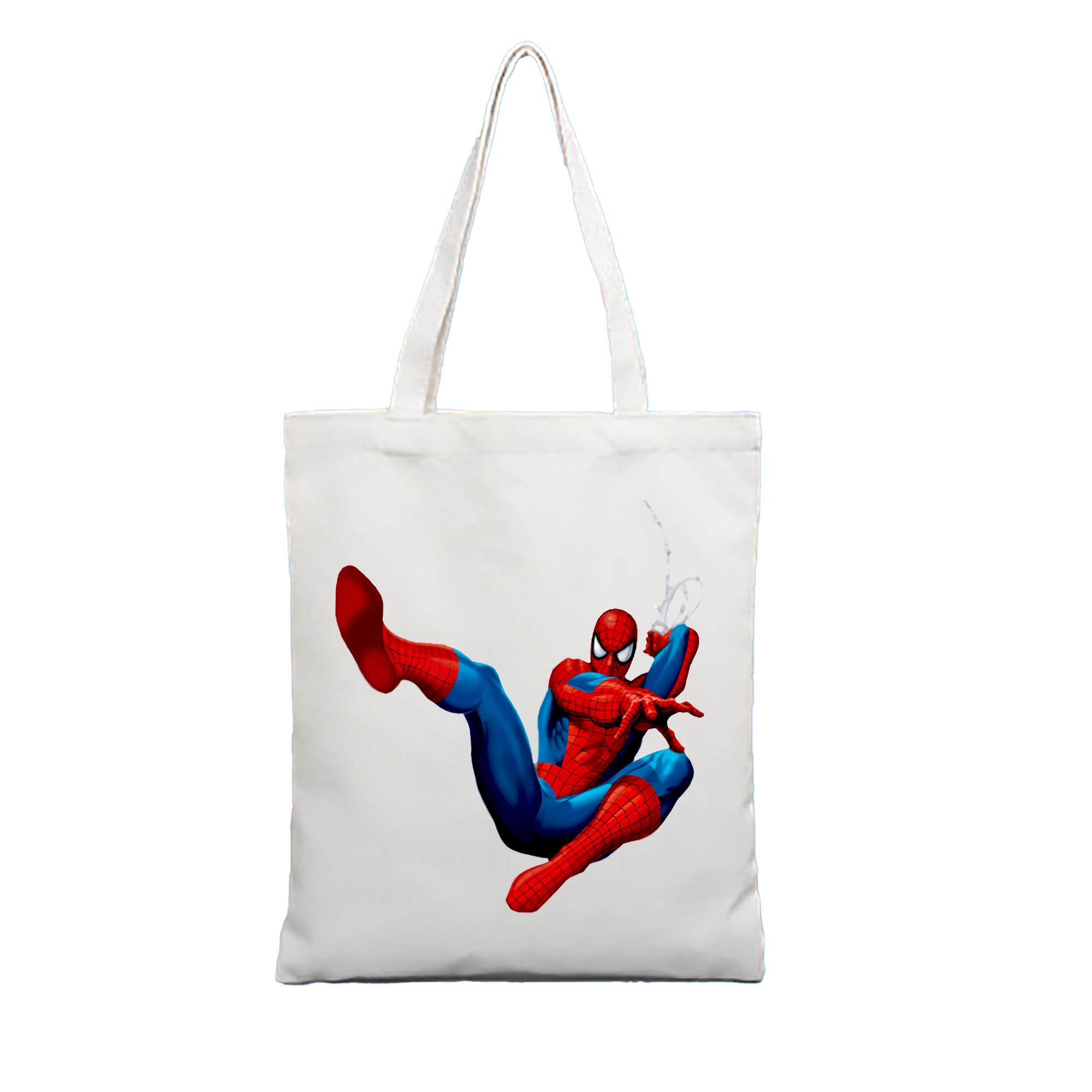 （画像用） Spider Man スパイダーマン 縦型キャンバス生地手提げバッグ　トートバッグ