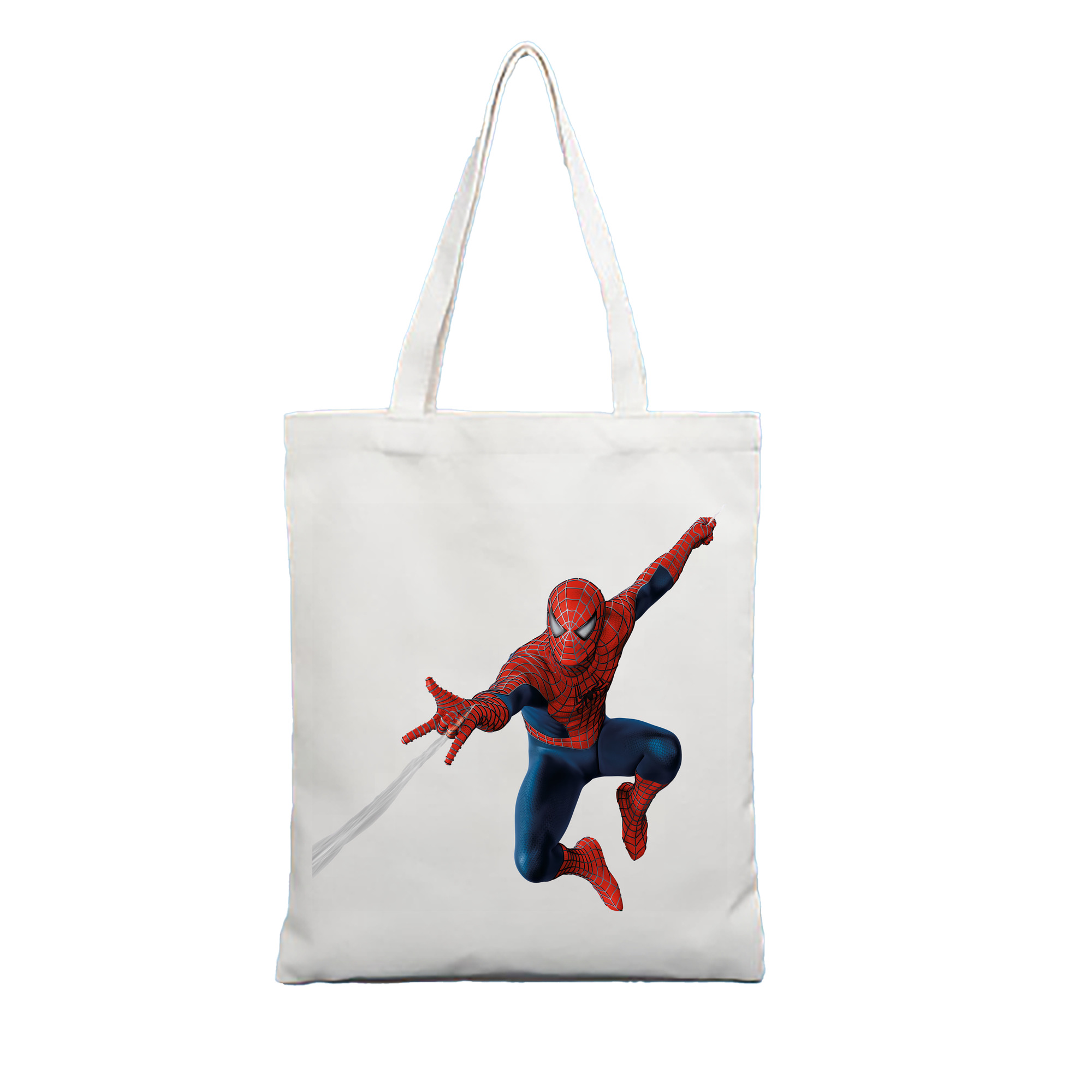 （画像用） Spider Man スパイダーマン 縦型キャンバス生地手提げバッグ　トートバッグ