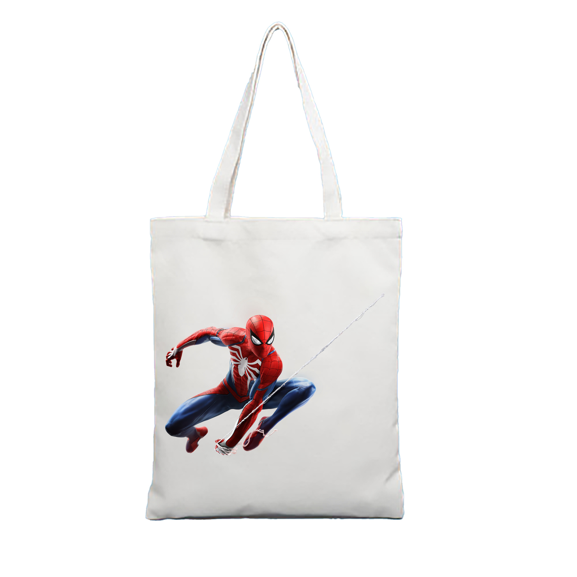 （画像用） Spider Man スパイダーマン 縦型キャンバス生地手提げバッグ　トートバッグ