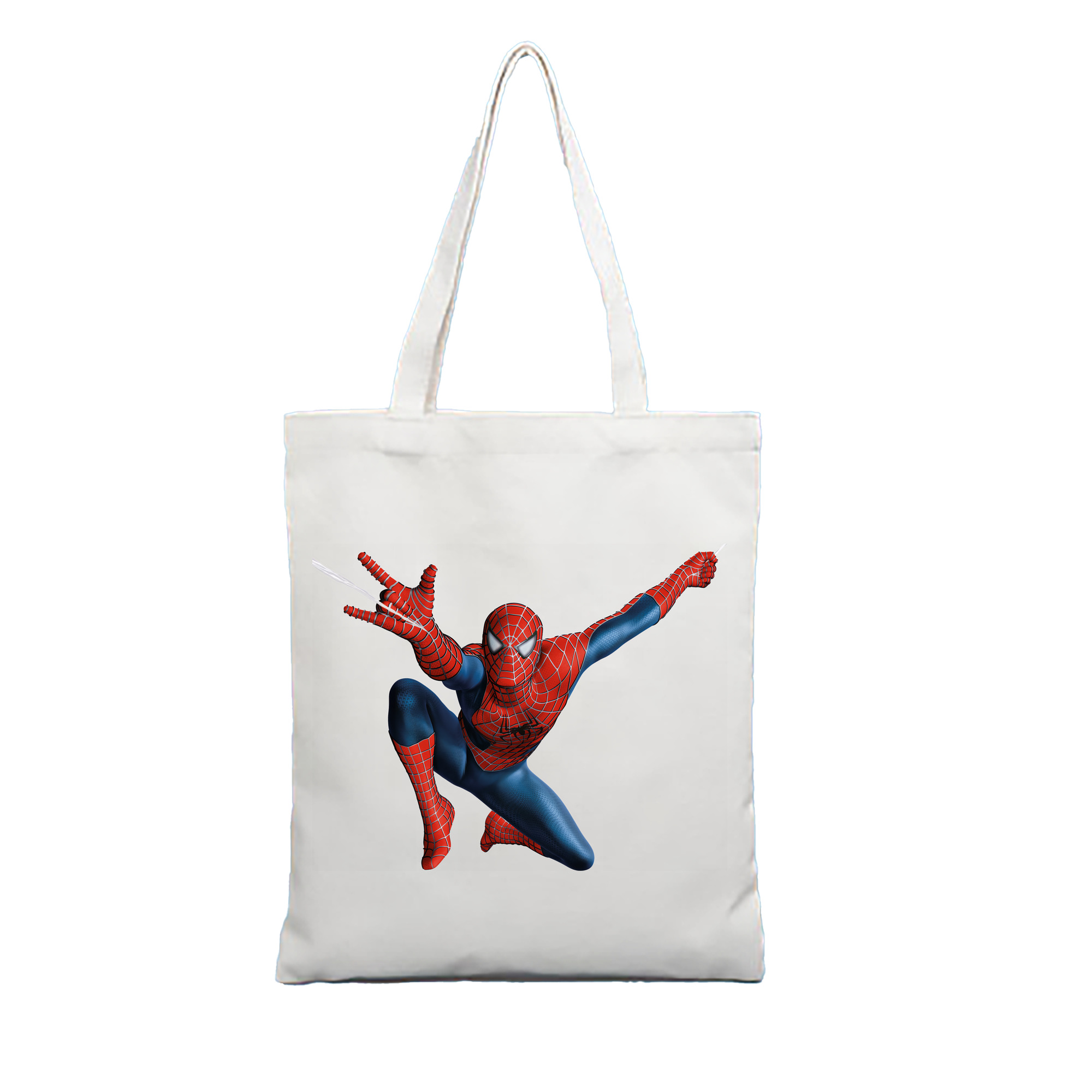 （画像用） Spider Man スパイダーマン 縦型キャンバス生地手提げバッグ　トートバッグ
