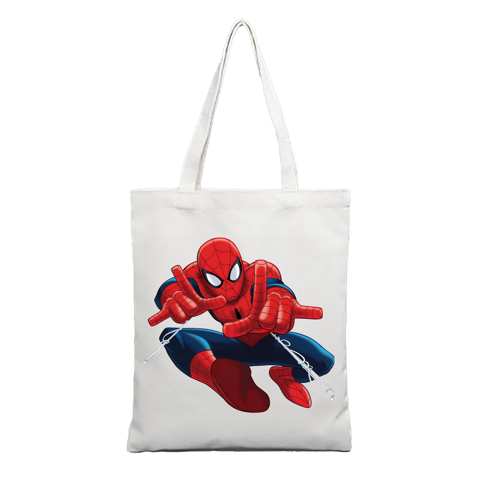 （画像用） Spider Man スパイダーマン 縦型キャンバス生地手提げバッグ　トートバッグ