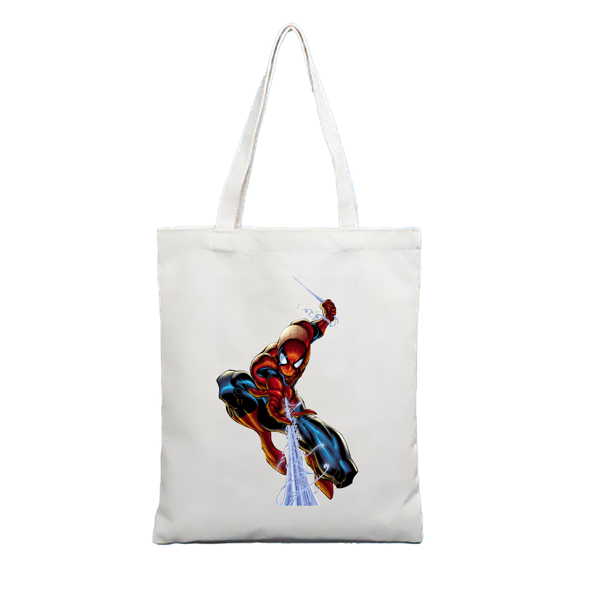 （画像用） Spider Man スパイダーマン 縦型キャンバス生地手提げバッグ　トートバッグ