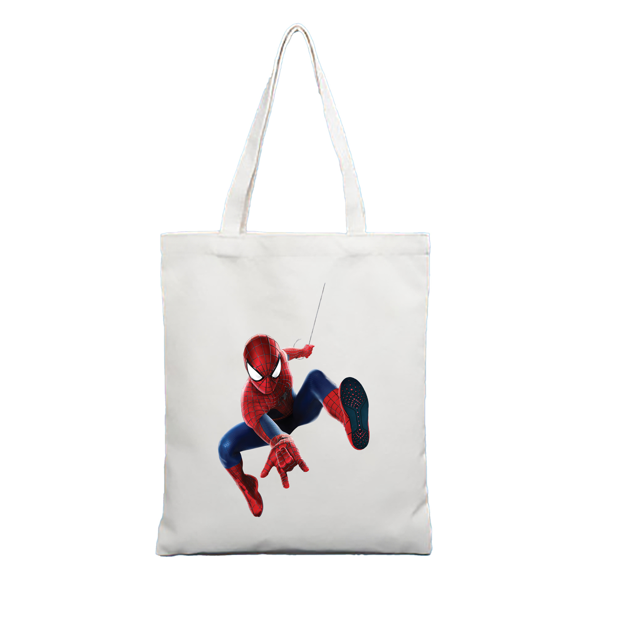 （画像用） Spider Man スパイダーマン 縦型キャンバス生地手提げバッグ　トートバッグ