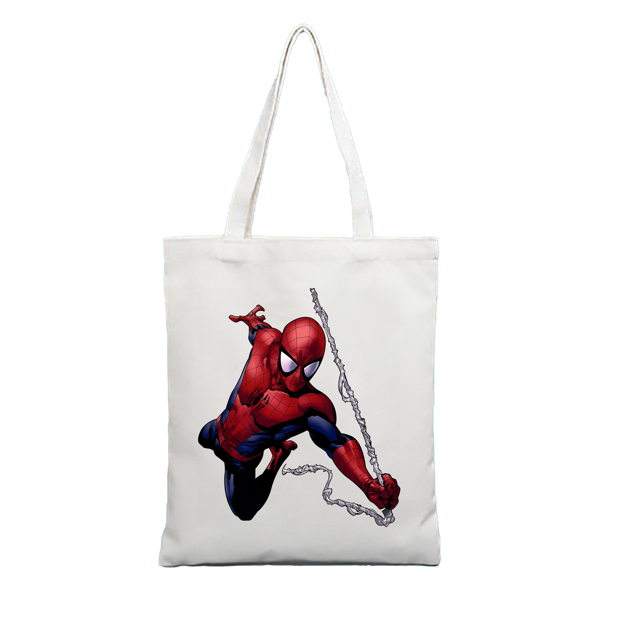 （画像用） Spider Man スパイダーマン 縦型キャンバス生地手提げバッグ　トートバッグ